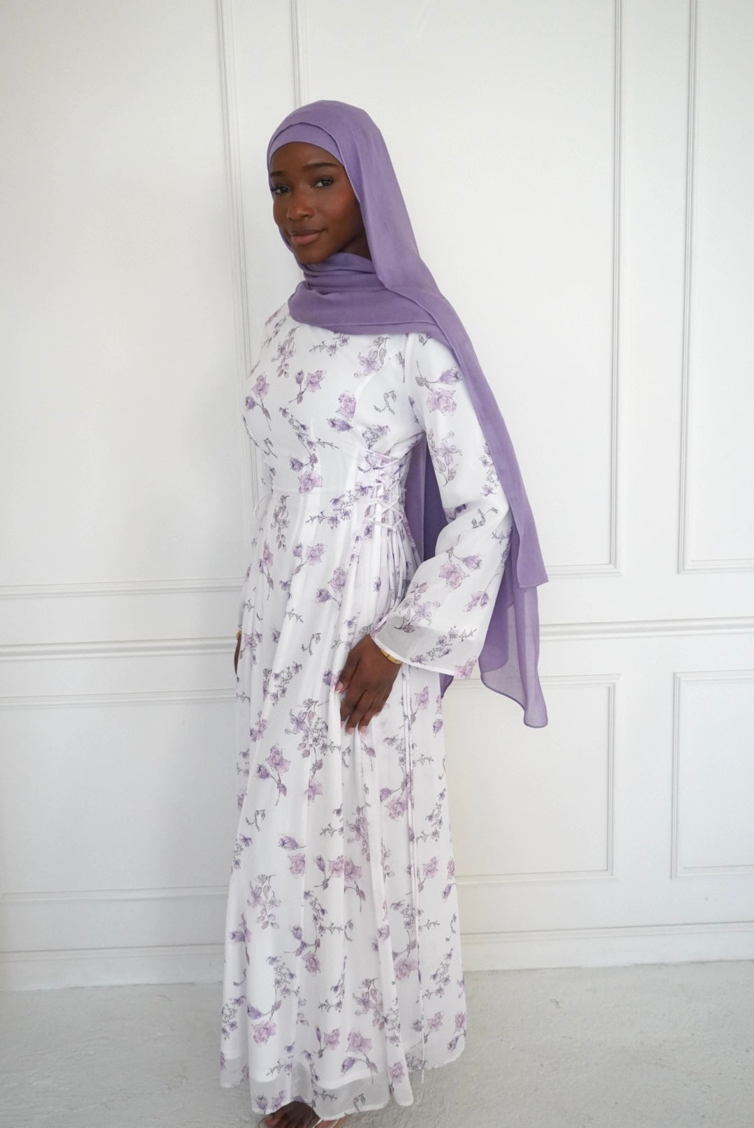 INAYA CHIFFON DRESS PURPLE