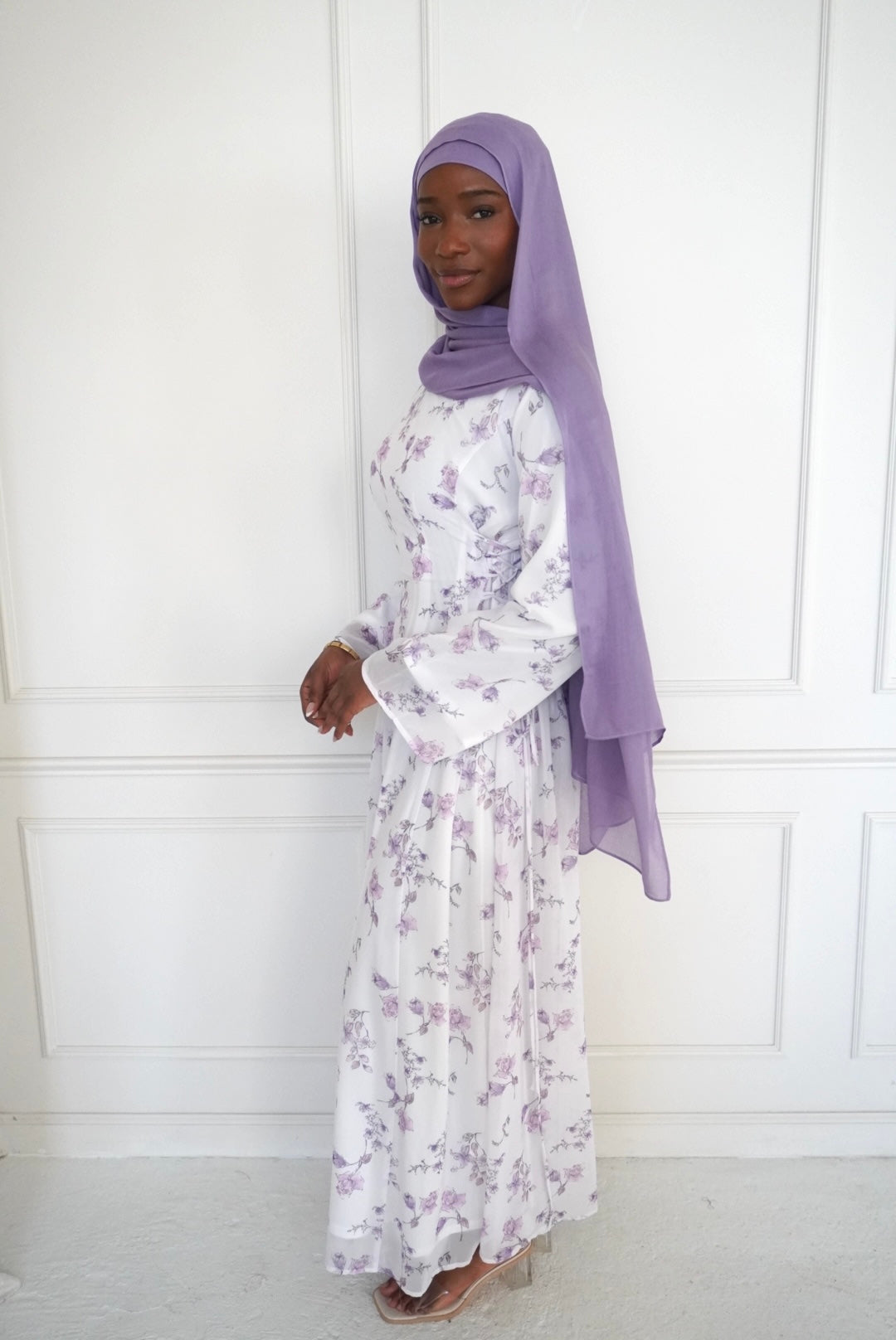 INAYA CHIFFON DRESS PURPLE