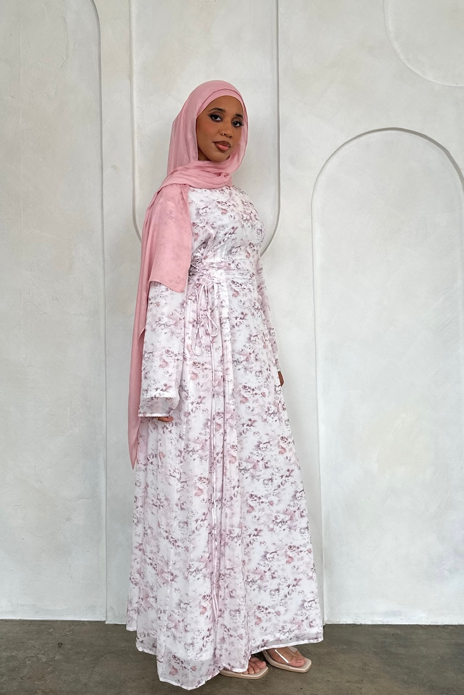 INAYA CHIFFON DRESS ROSE