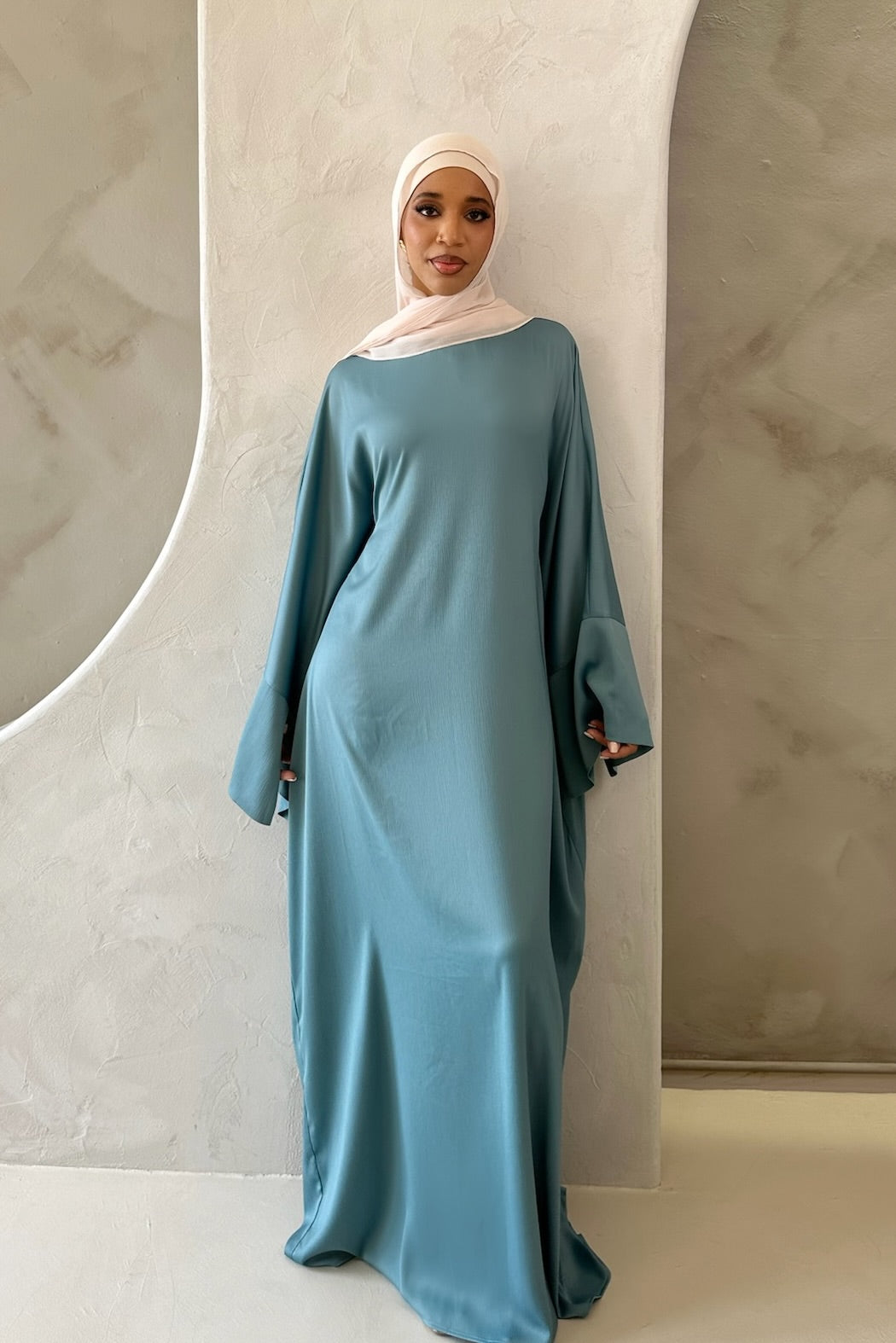 SAREEN ABAYA DUSTY TEAL