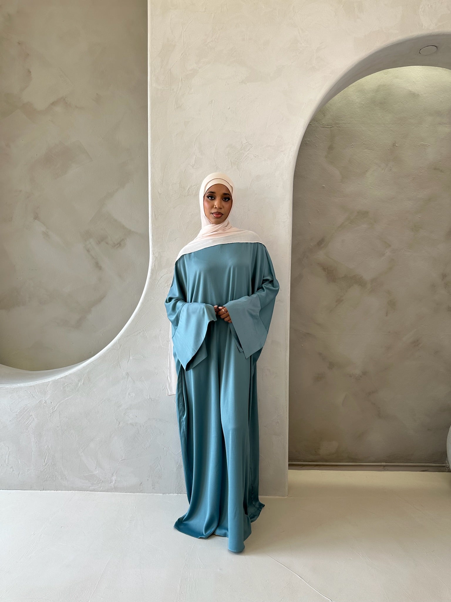 SAREEN ABAYA DUSTY TEAL