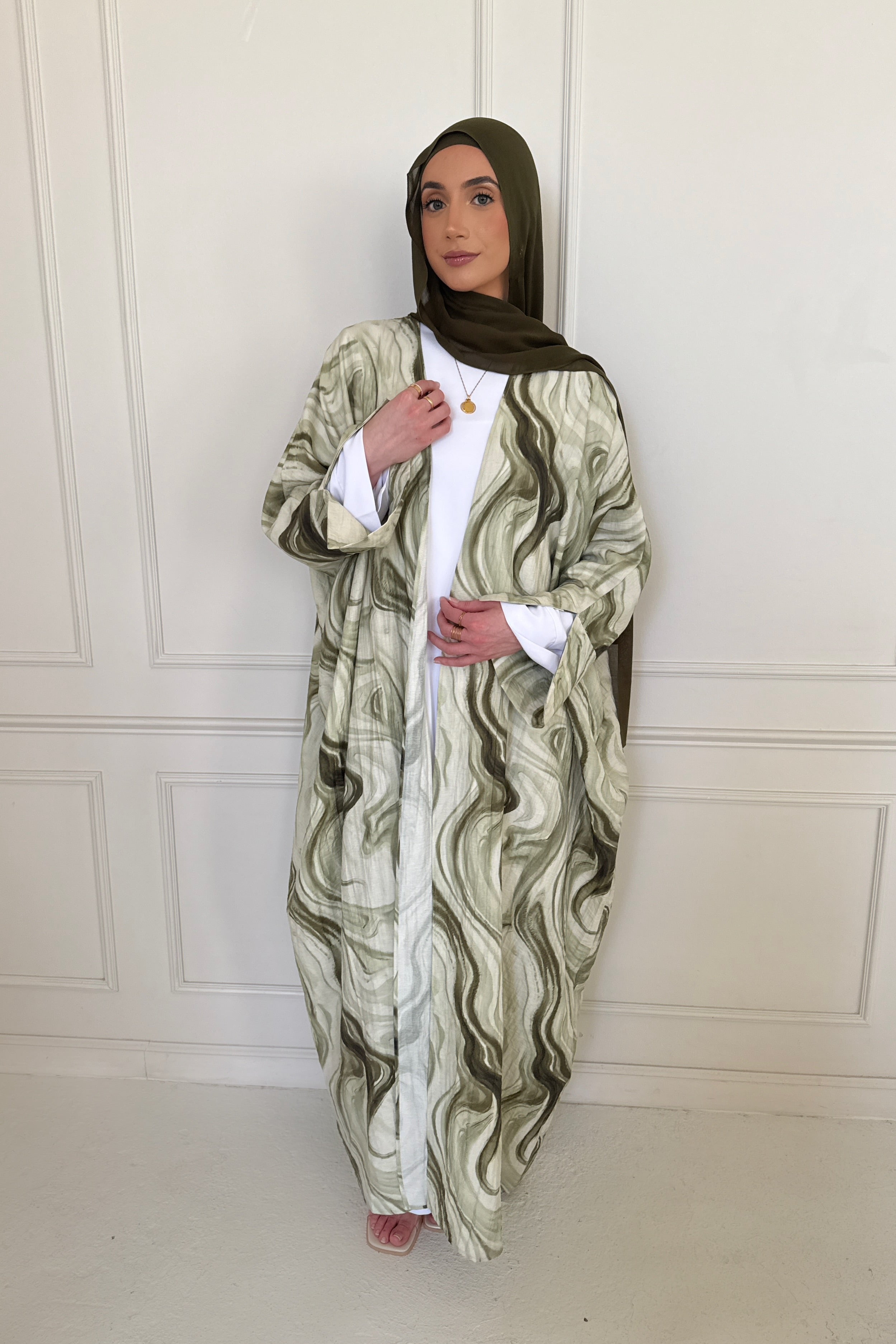 YUSRA ABAYA GREEN