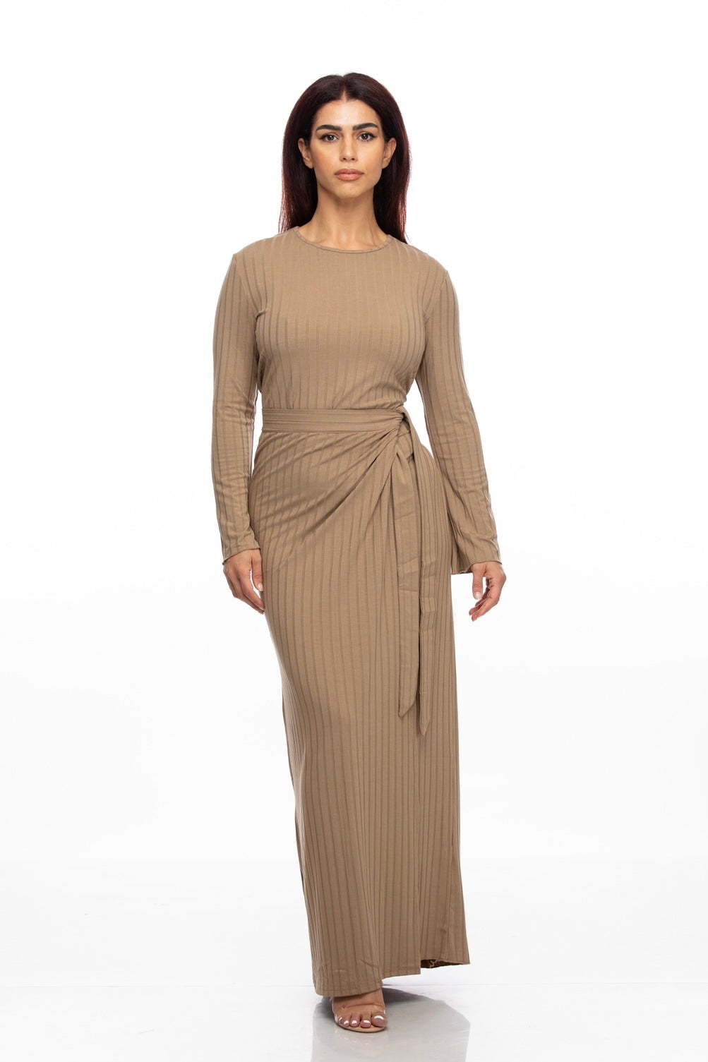 AMARA KNIT DRESS SET TAUPE