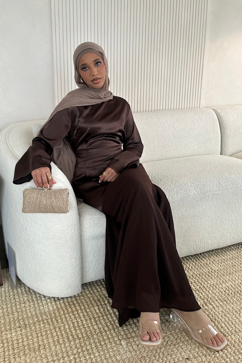 FARAH DRESS CHOCOLATE