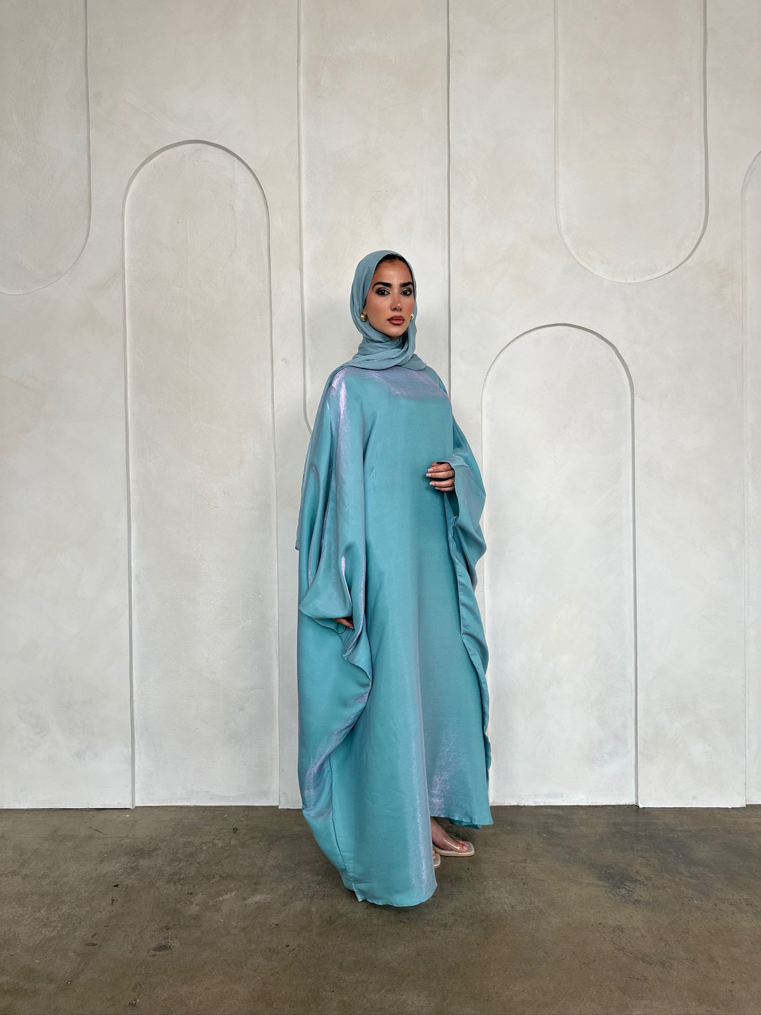 HANEEN BATWING ABAYA TURQUOISE