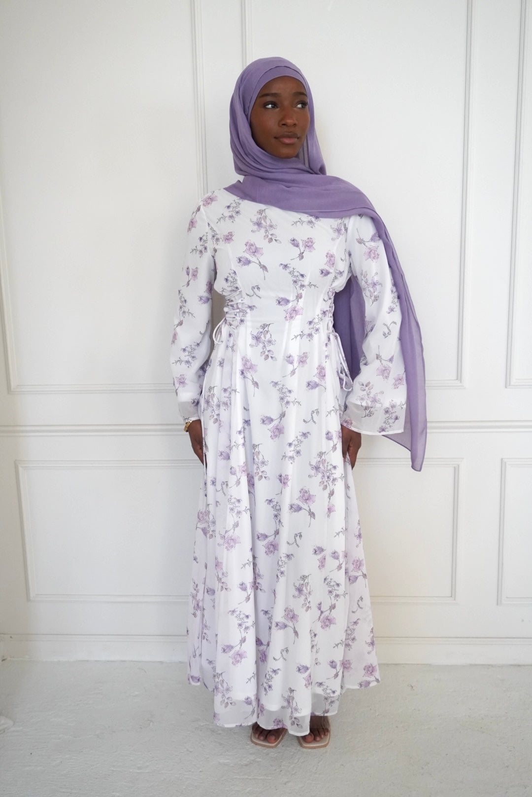 INAYA CHIFFON DRESS PURPLE