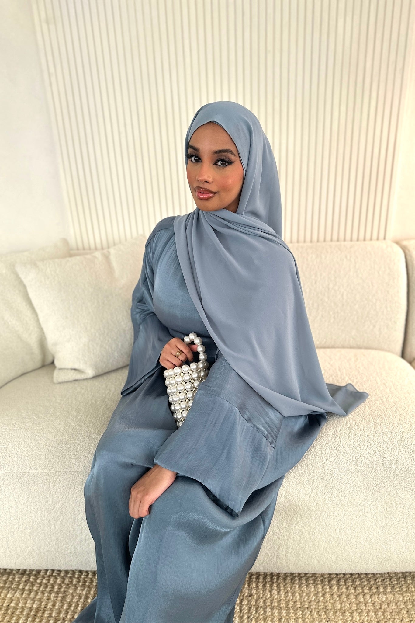 SORAYA BATWING ABAYA DUSTY BLUE