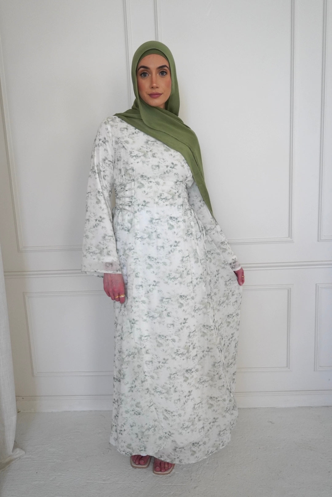 INAYA CHIFFON DRESS SAGE
