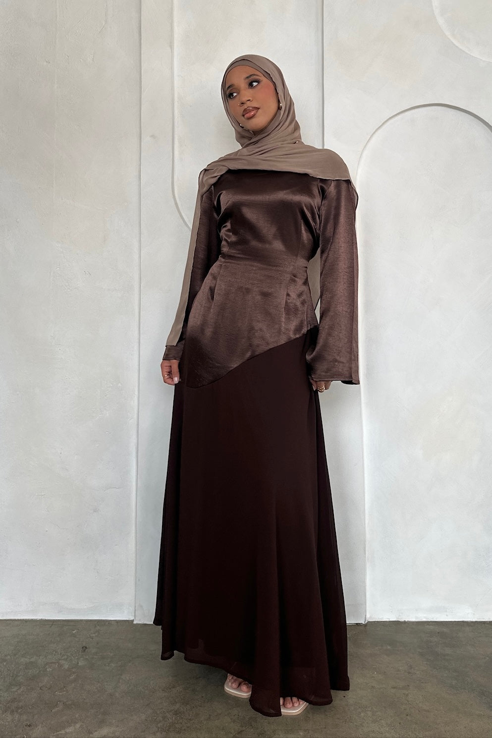 FARAH DRESS CHOCOLATE