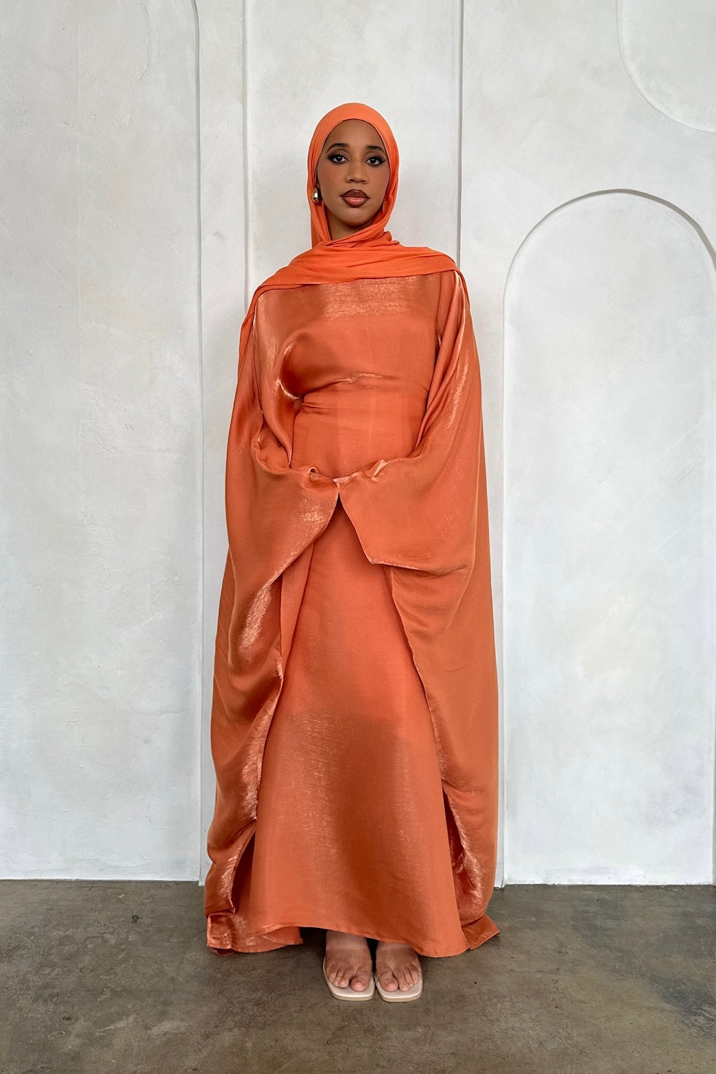HANEEN BATWING ABAYA ORANGE