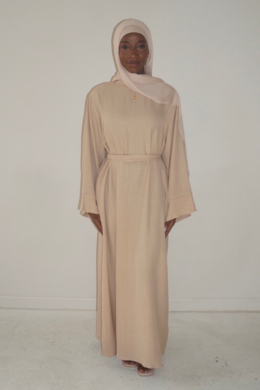 AMIRA MOCK NECK ABAYA BARE