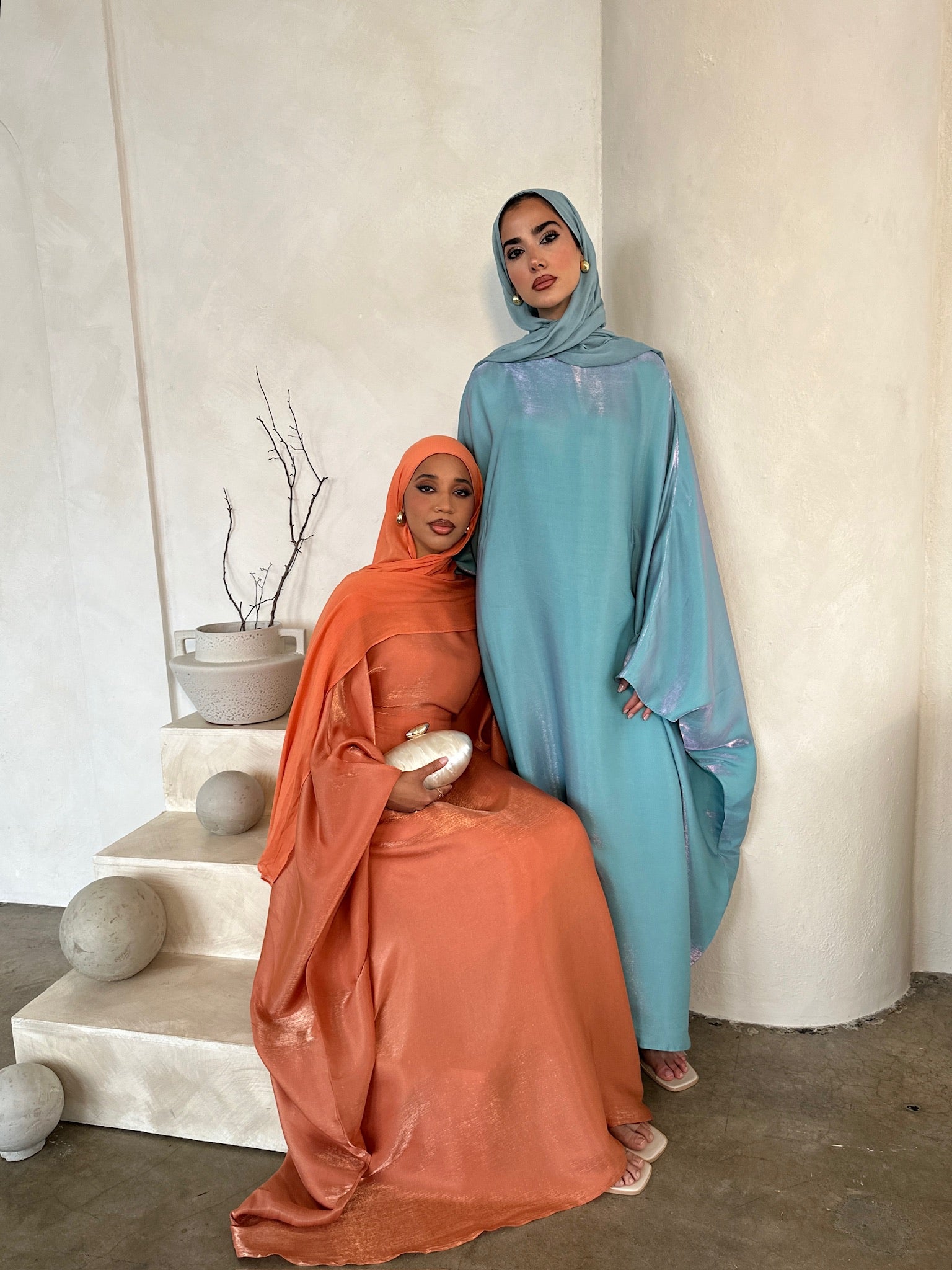 HANEEN BATWING ABAYA TURQUOISE