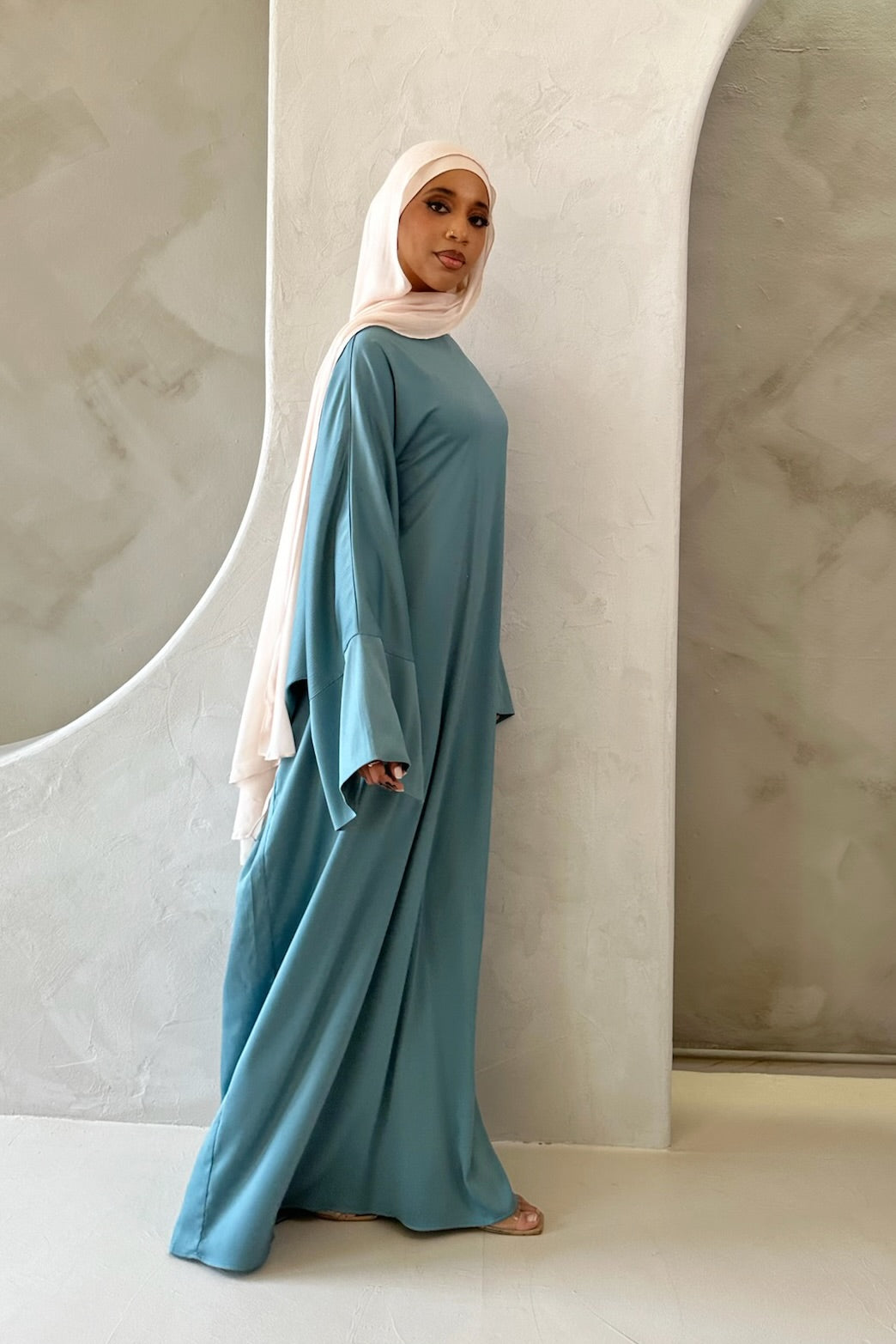 SAREEN ABAYA DUSTY TEAL