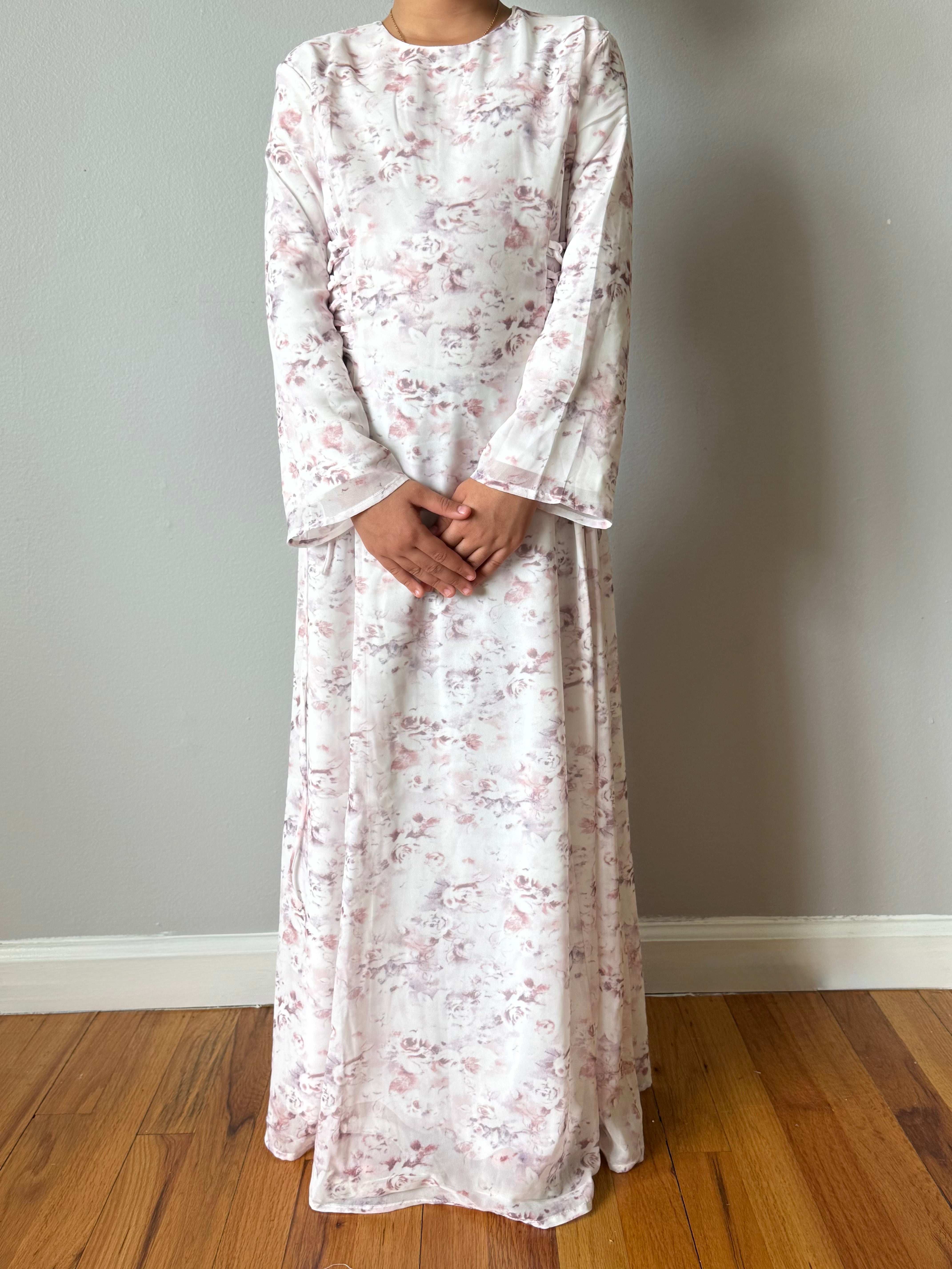 INAYA CHIFFON DRESS ROSE YOUTH