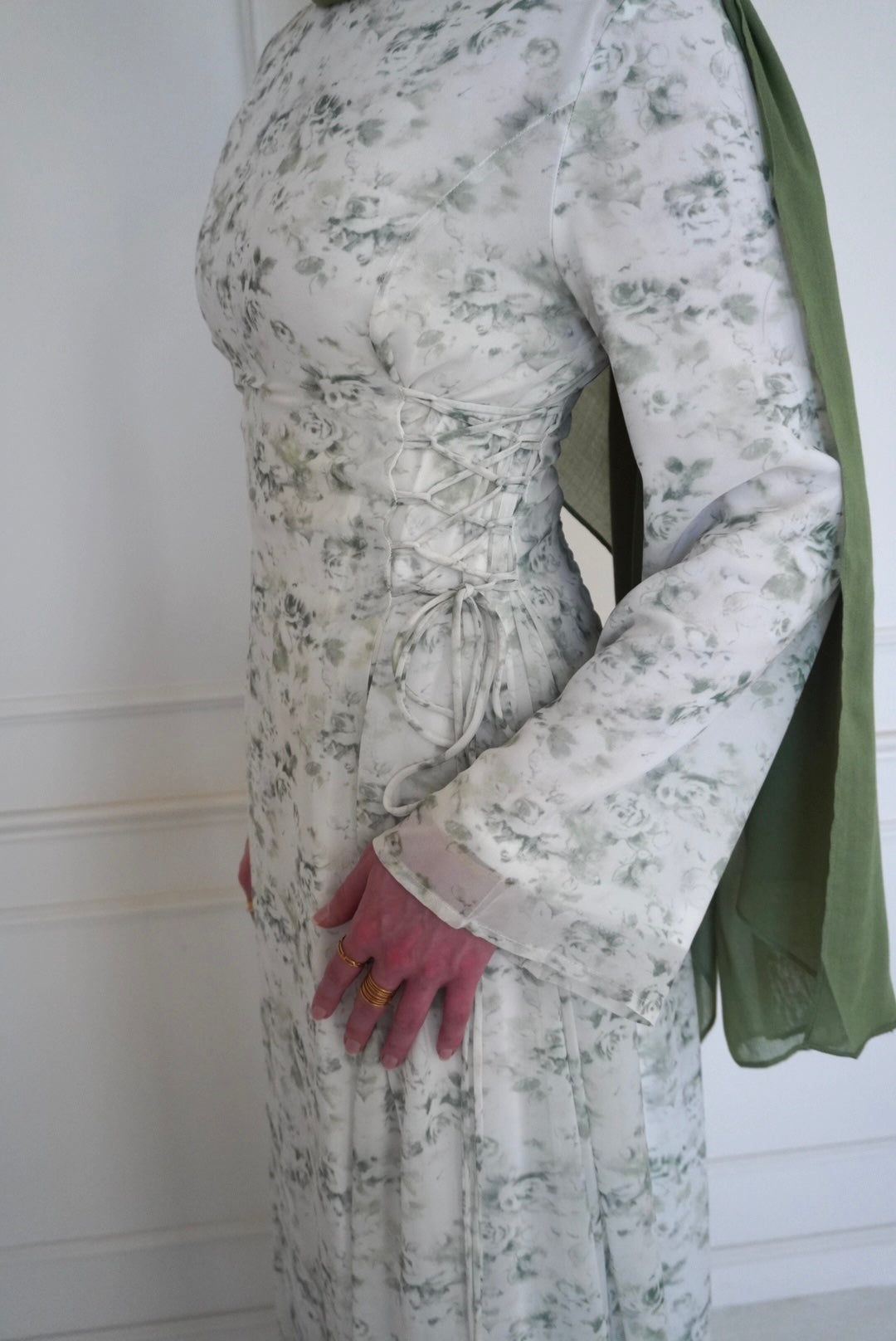 INAYA CHIFFON DRESS SAGE