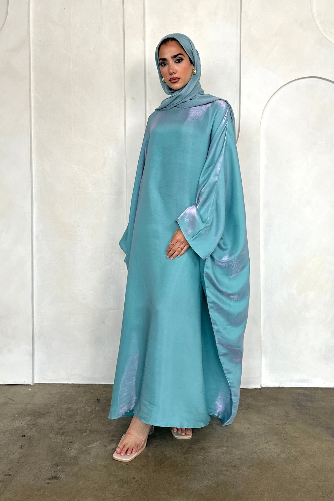 HANEEN BATWING ABAYA TURQUOISE