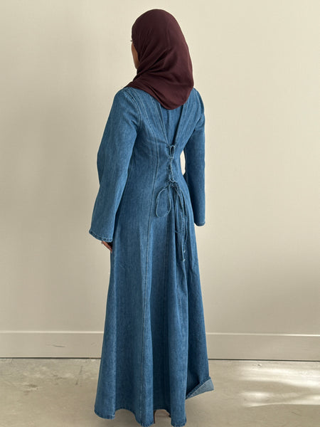 DENIM DRESS BLUE – DEMURE HIJABS