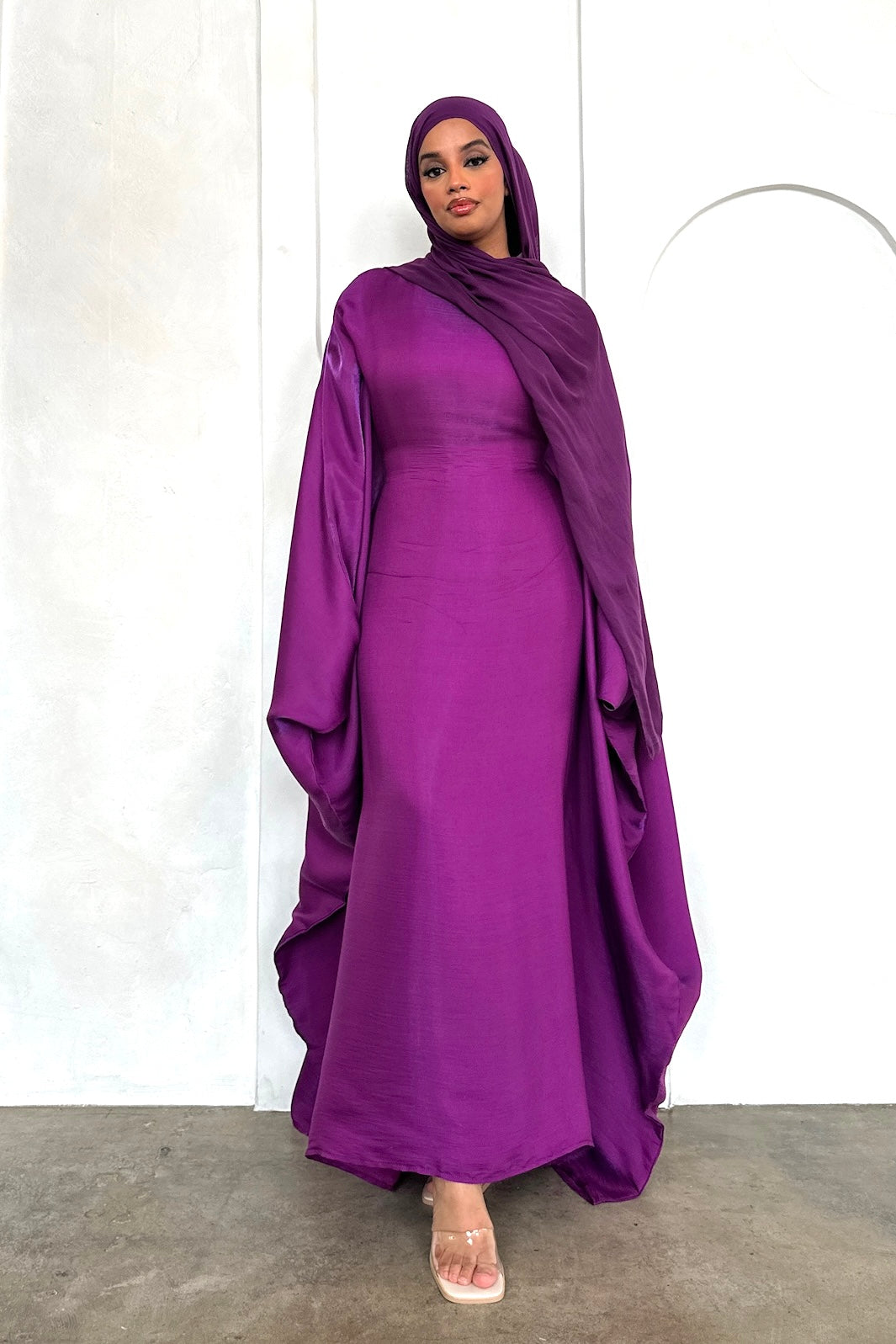 HANEEN BATWING ABAYA PURPLE