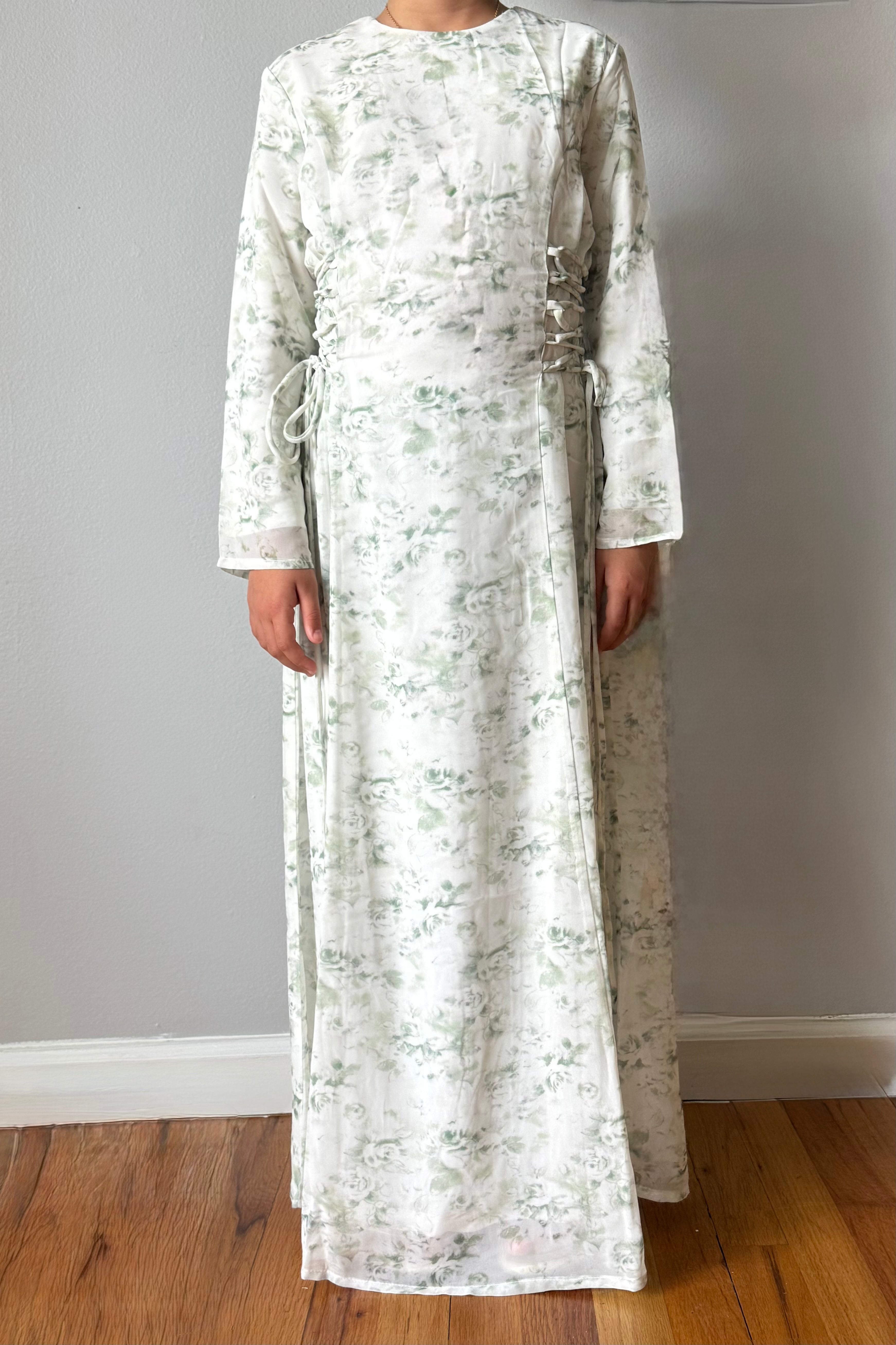 INAYA CHIFFON DRESS SAGE YOUTH