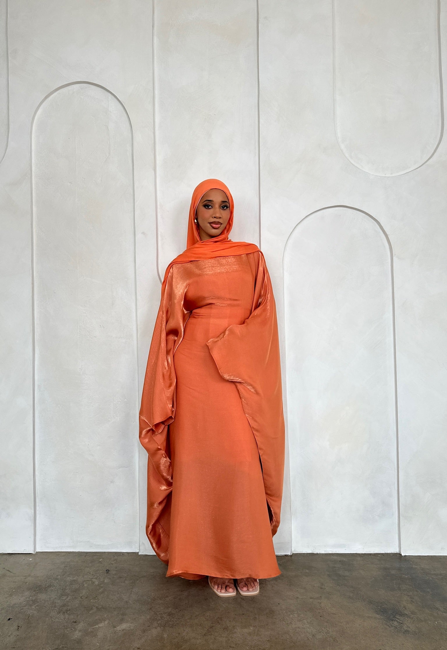 HANEEN BATWING ABAYA ORANGE