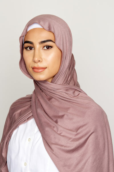 Jersey Hijab Premium quality orange nude blush – kaiapparel