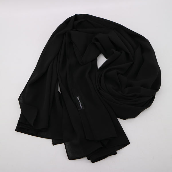 CHIFFON BLACK DEMURE HIJABS