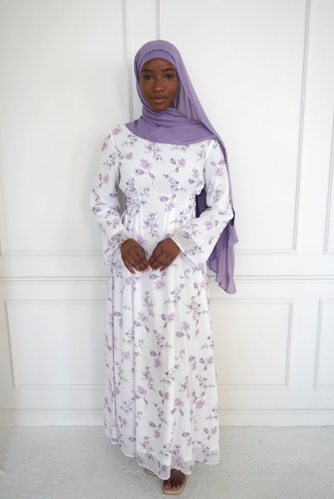 INAYA CHIFFON DRESS PURPLE