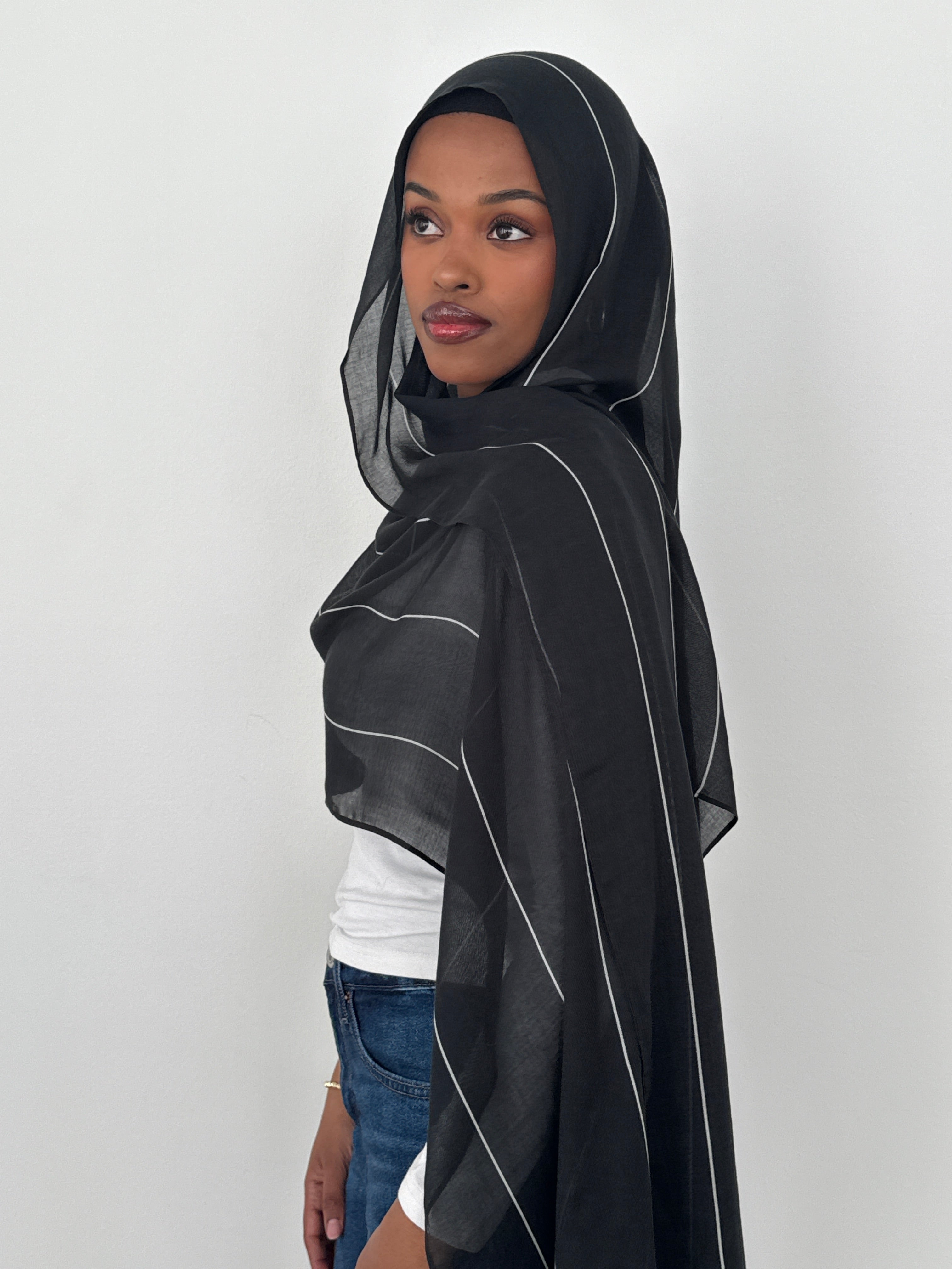 MODAL STRIPE BLACK