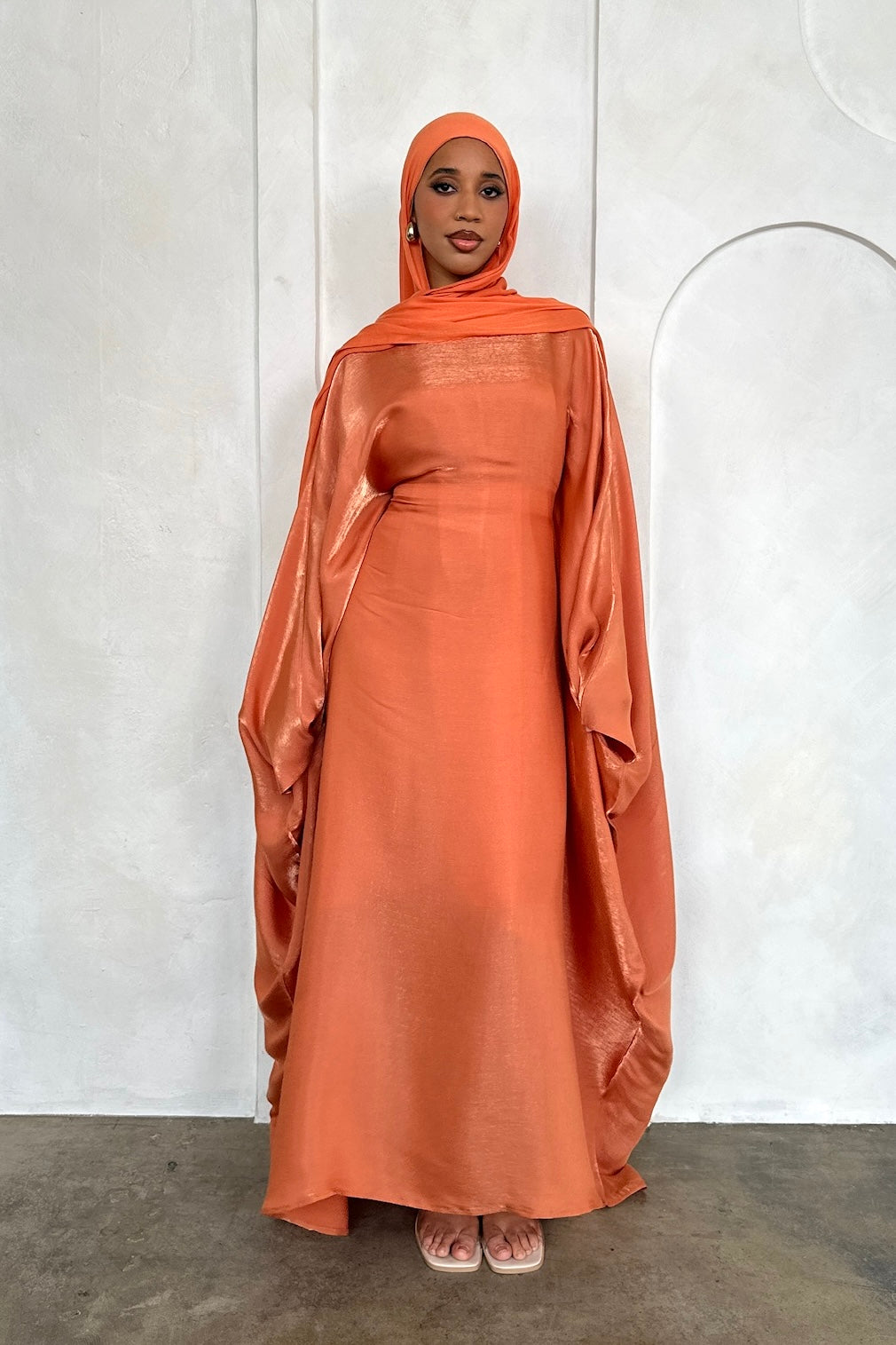 HANEEN BATWING ABAYA ORANGE