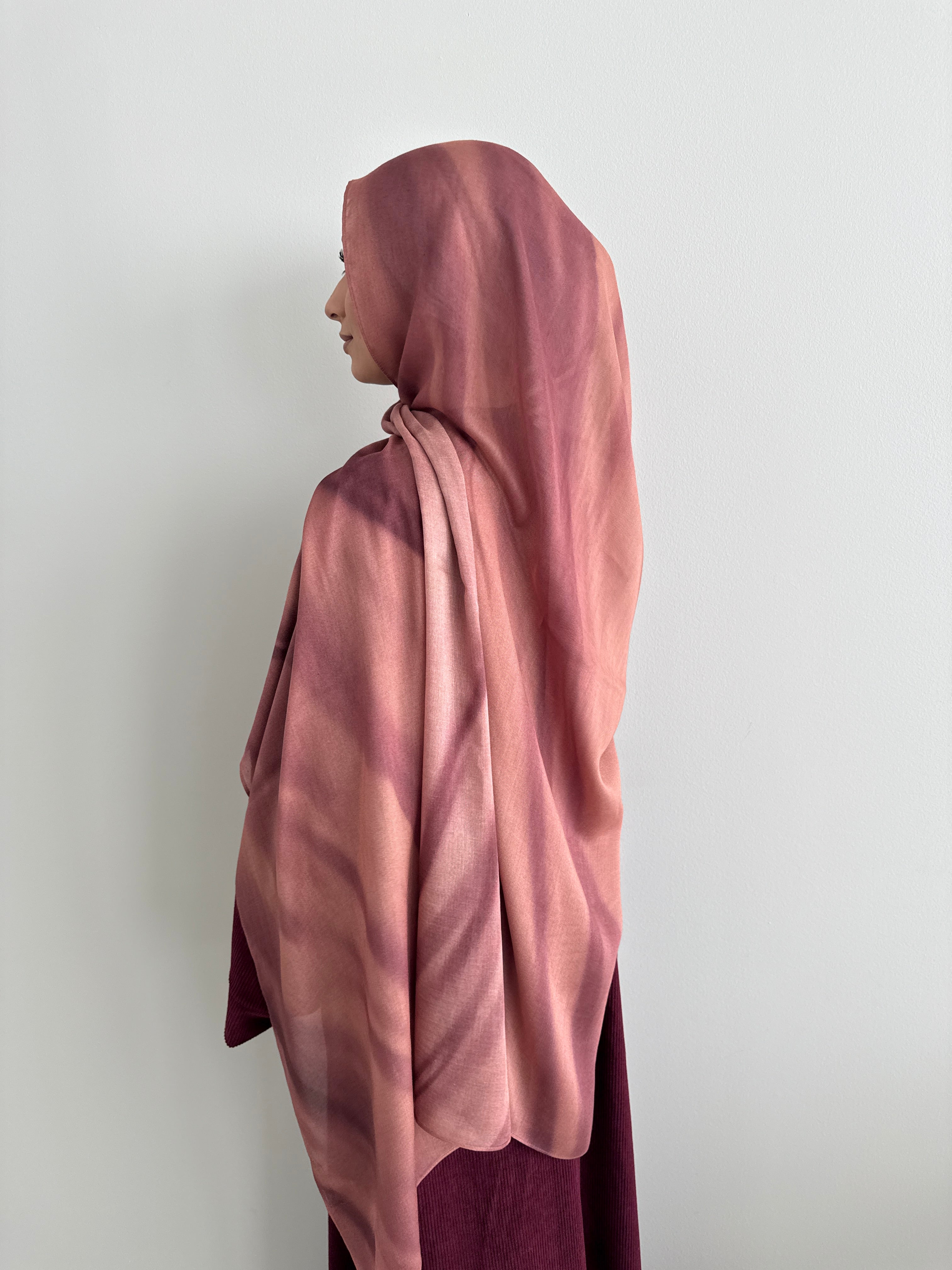 MODAL PRINT HIJAB RUST MIRAGE