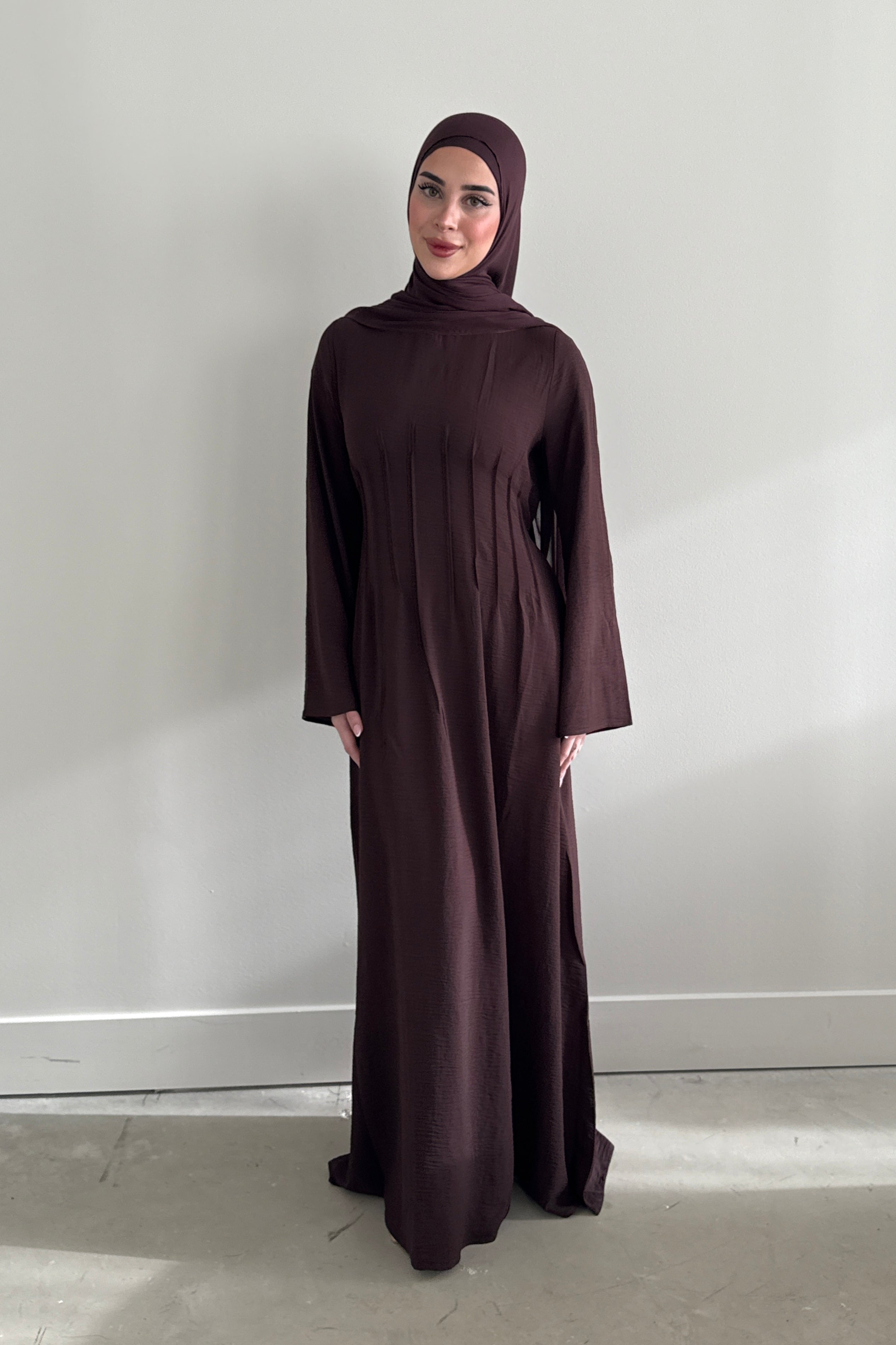 LAYAL DRESS BROWN