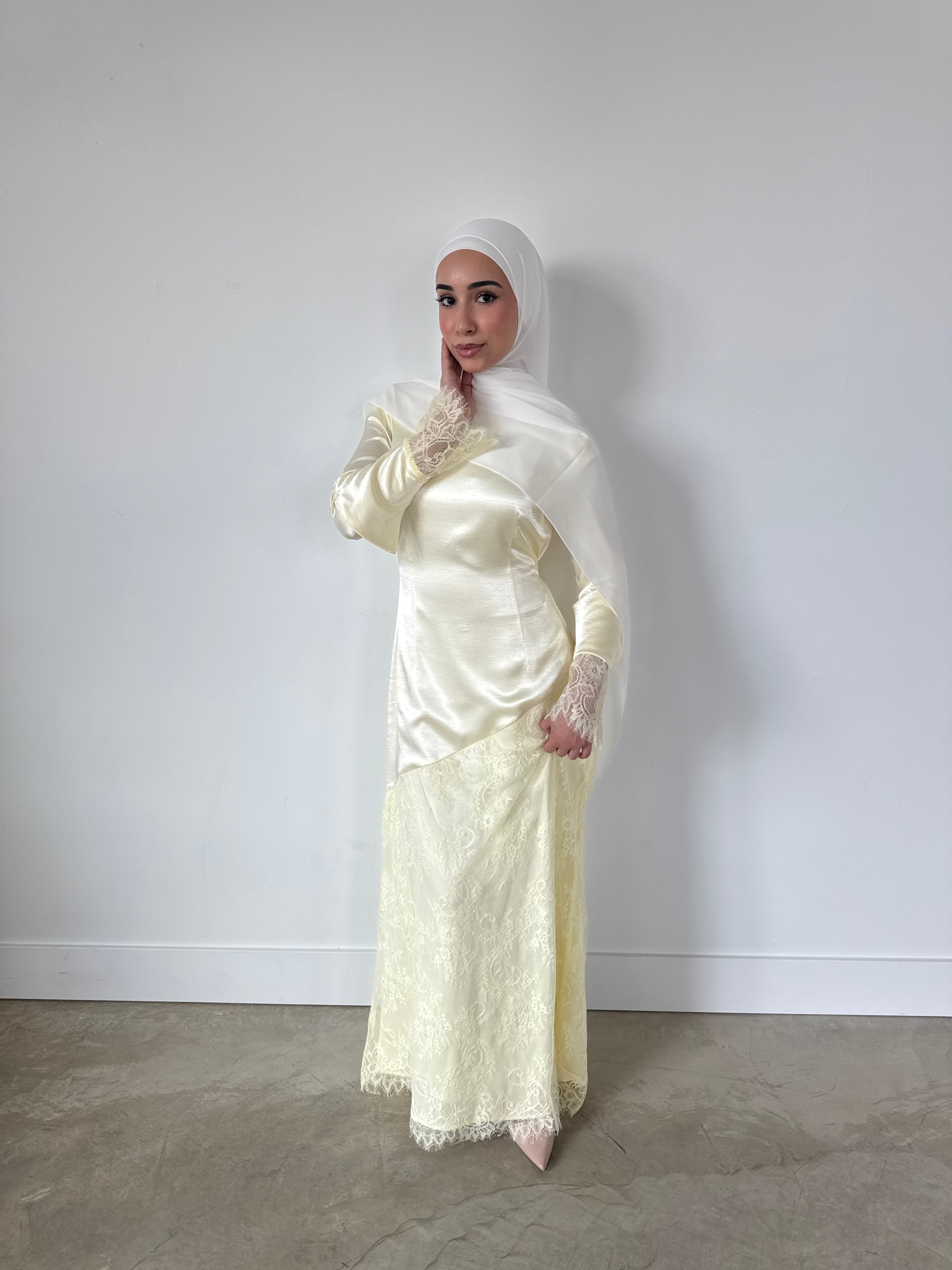 TALIA DRESS PALE YELLOW