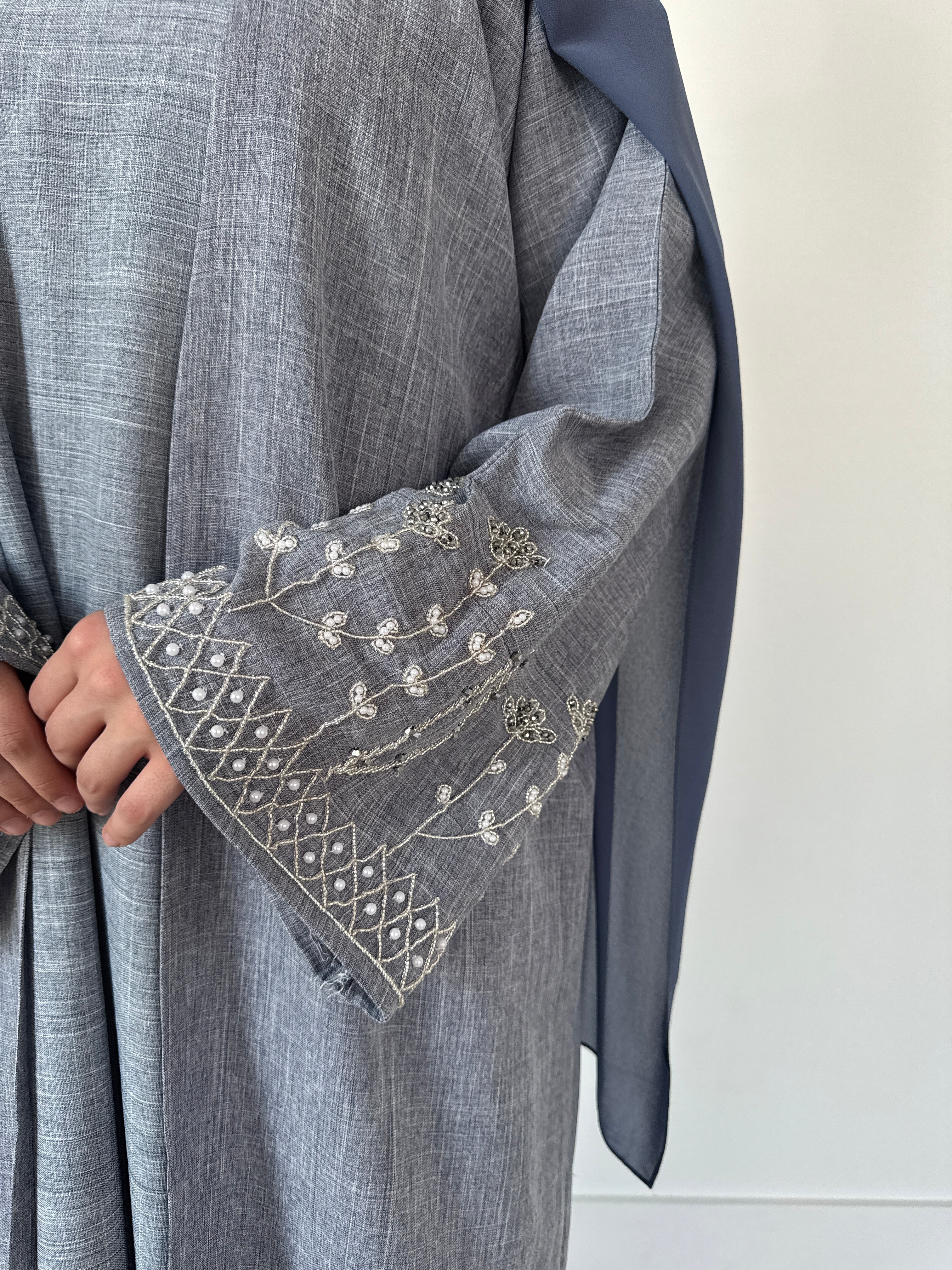 YARA ABAYA SET DENIM BLUE