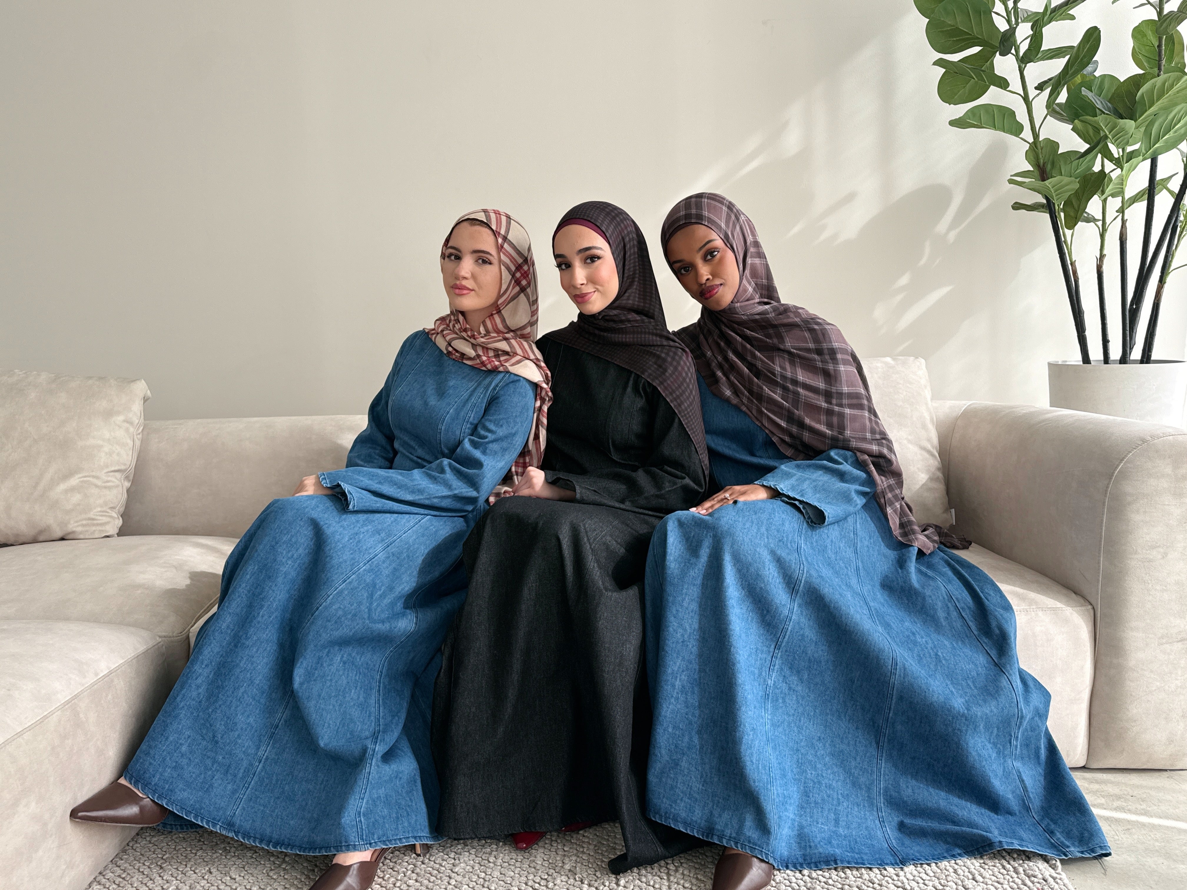 DENIM DRESS BLUE DEMURE HIJABS DENIM DRESS BLUE DEMURE HIJABS