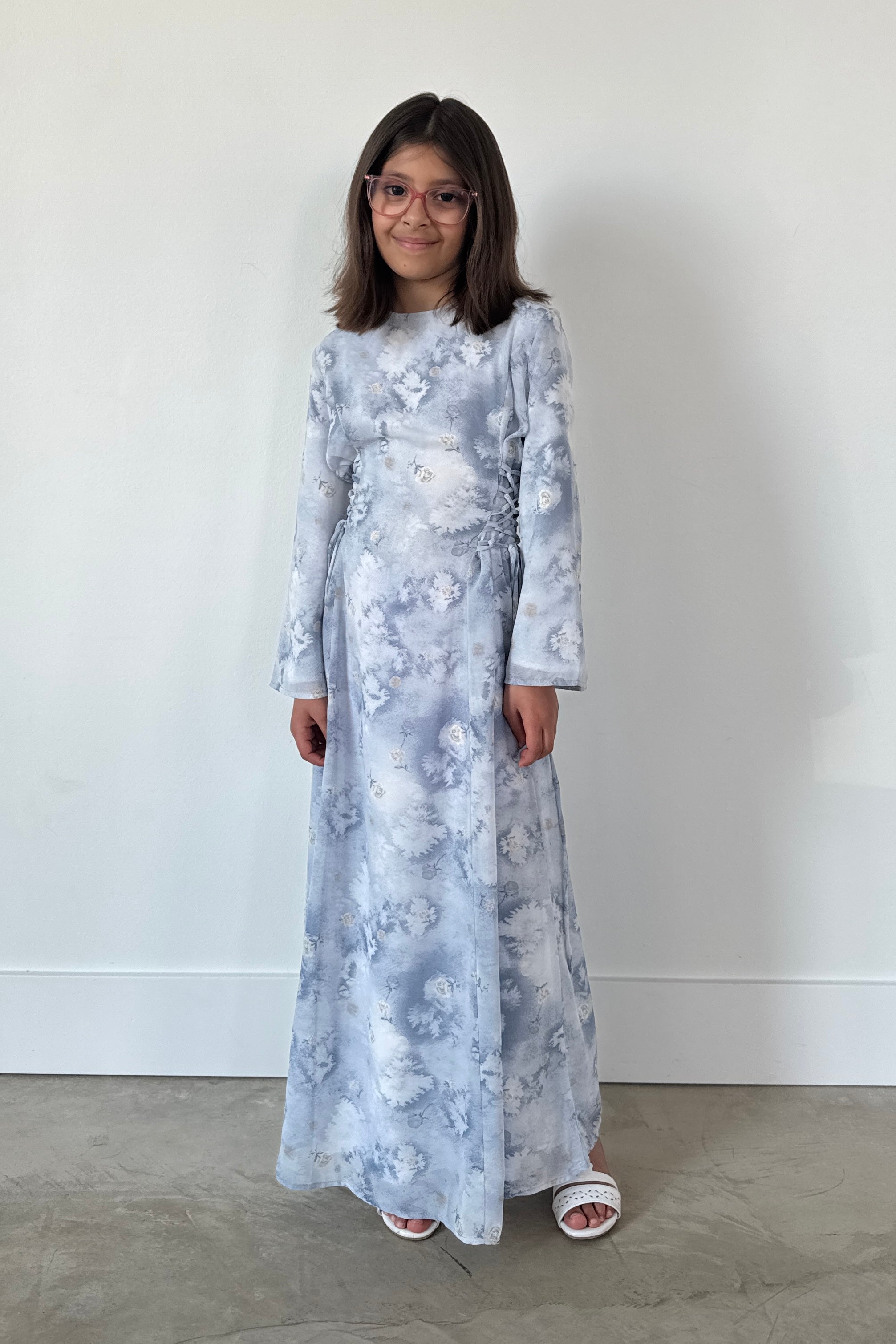 INAYA CHIFFON DRESS BLUE YOUTH