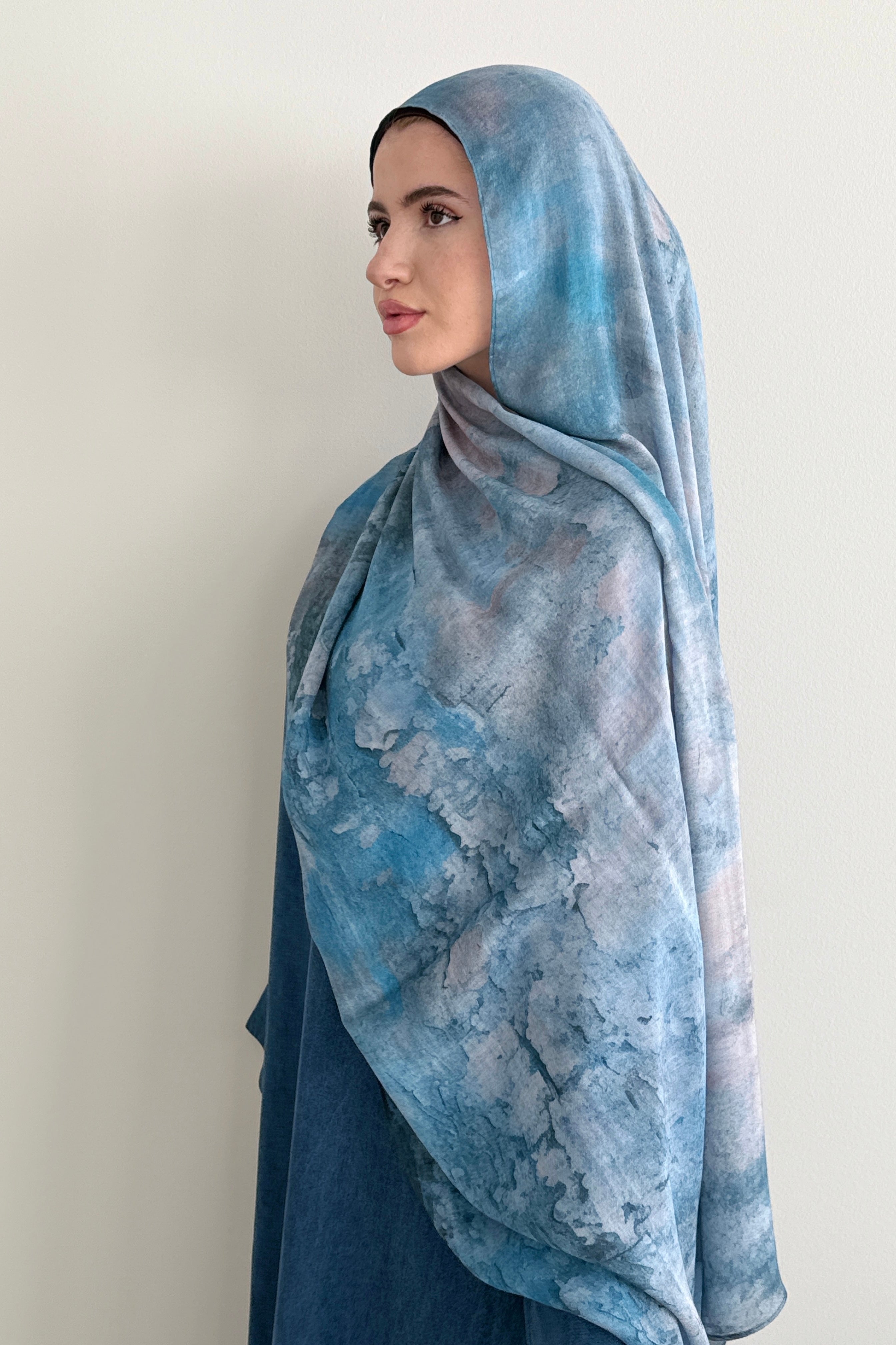 MODAL PRINT HIJAB BLUE HORIZON