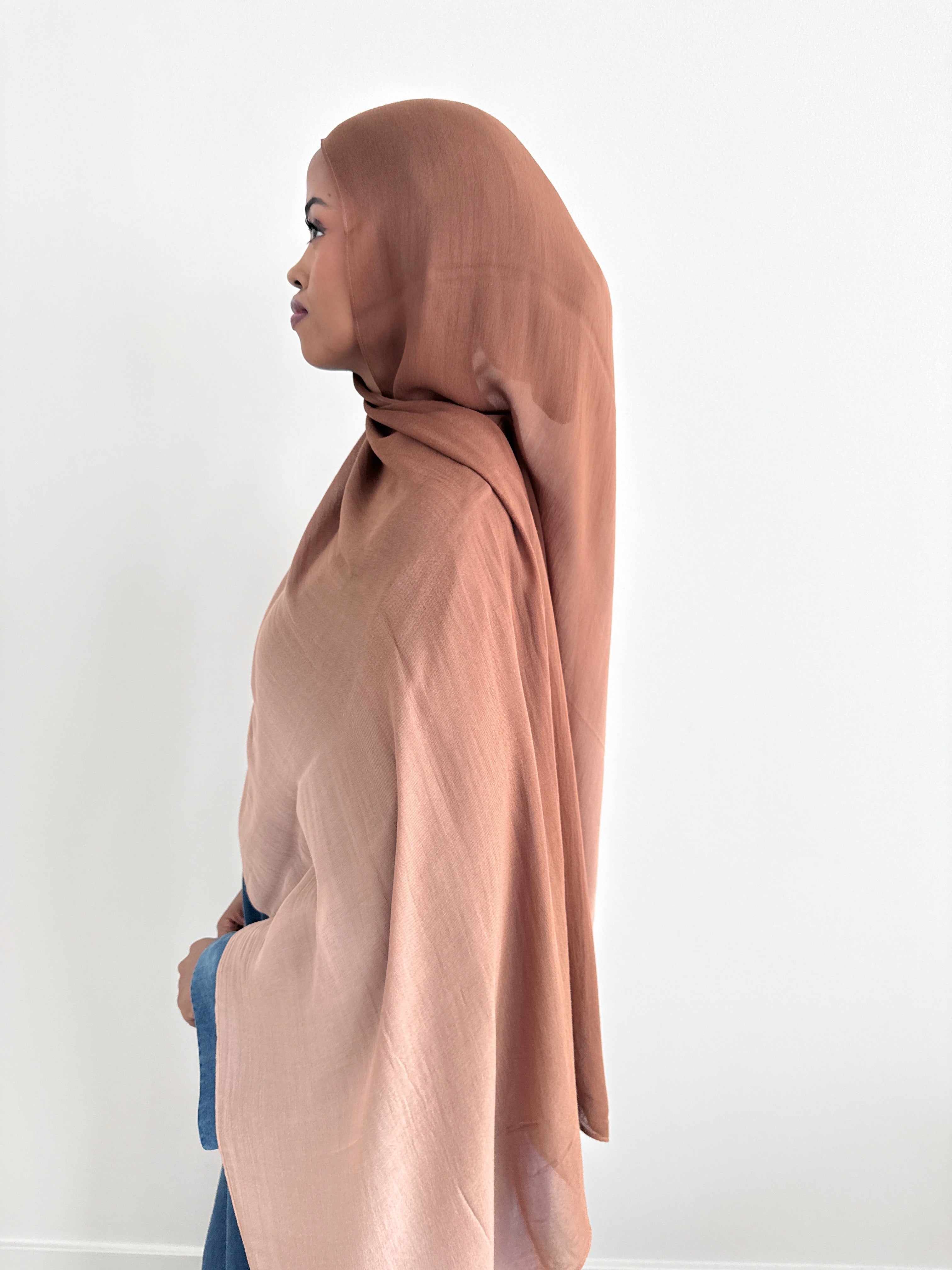 MODAL OMBRÉ HIJAB CAMEL
