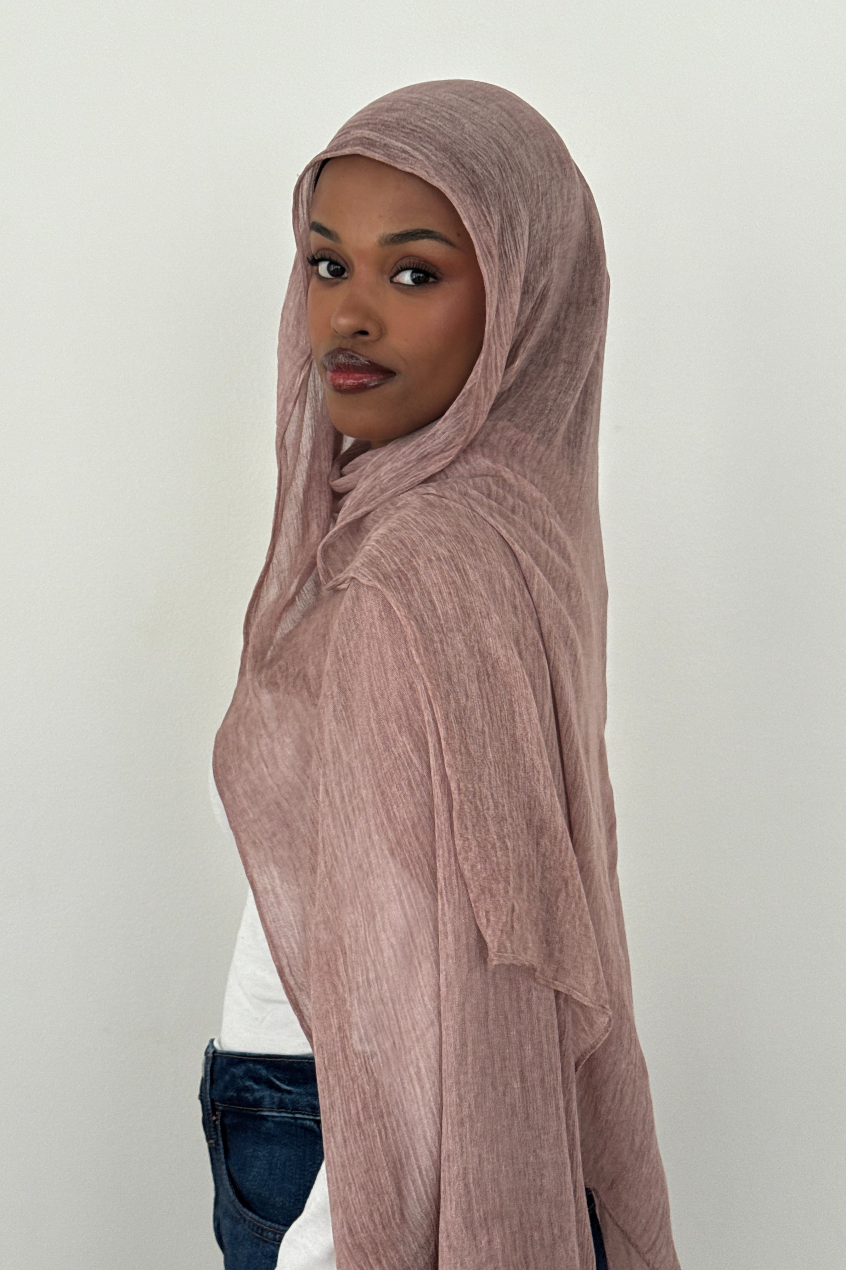 CRINKLE MODAL HIJAB EARTH