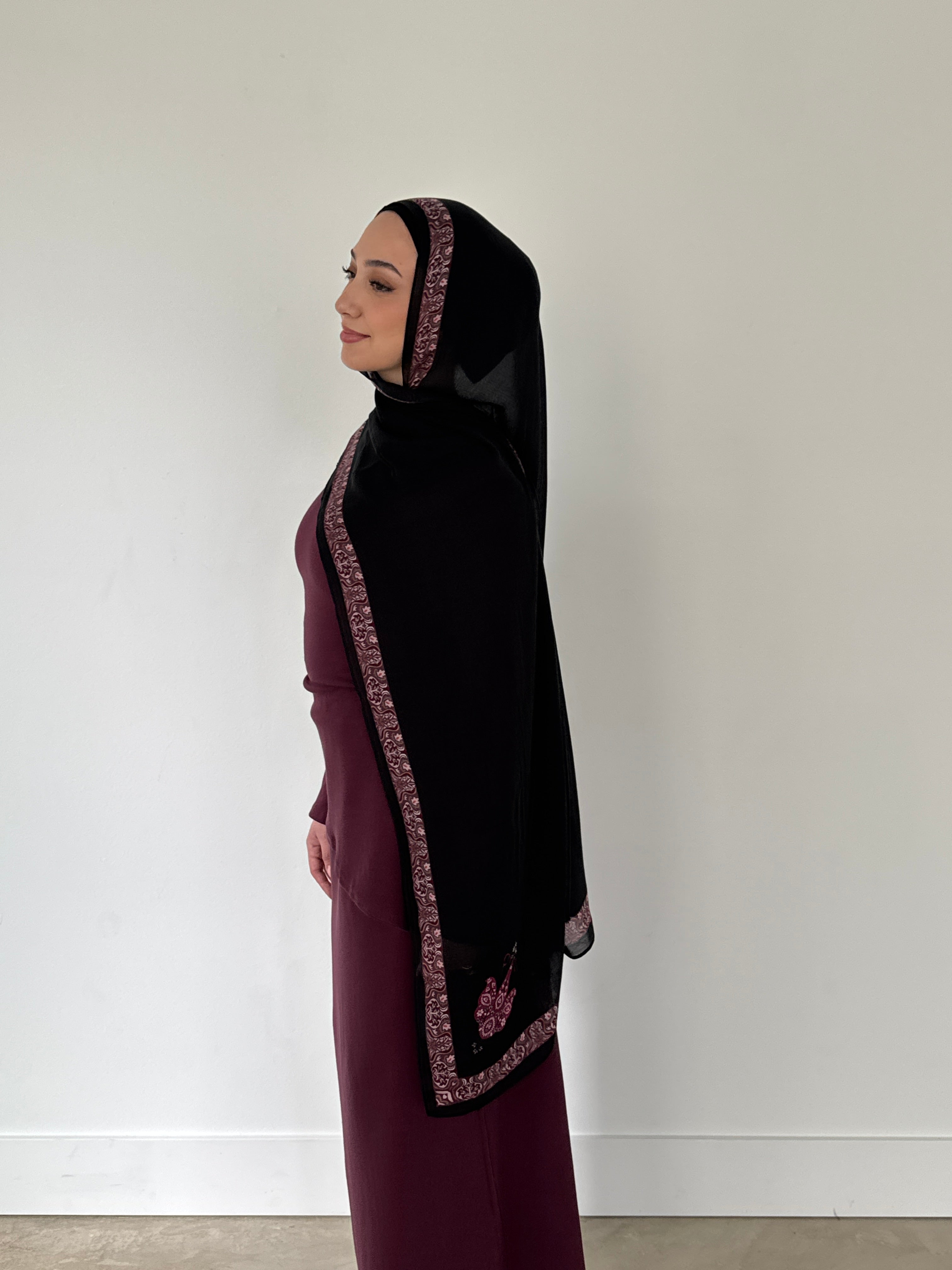 SHAL AL YAMANI MODAL HIJAB BLACK