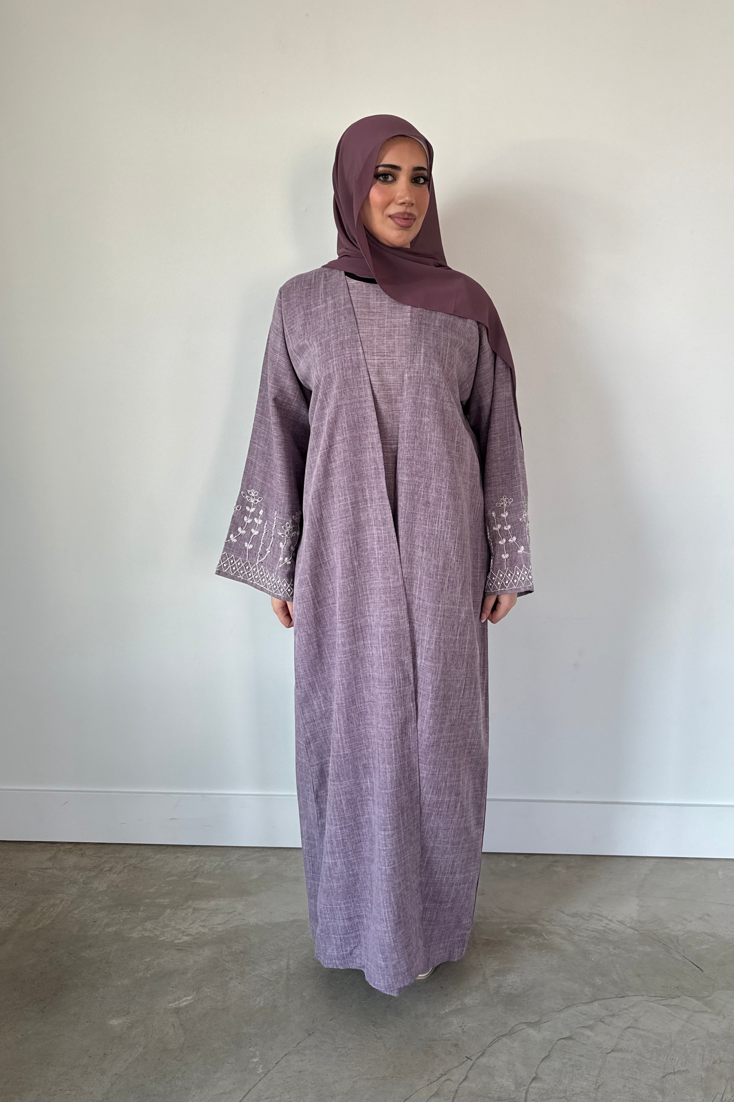 YARA ABAYA SET MAUVE