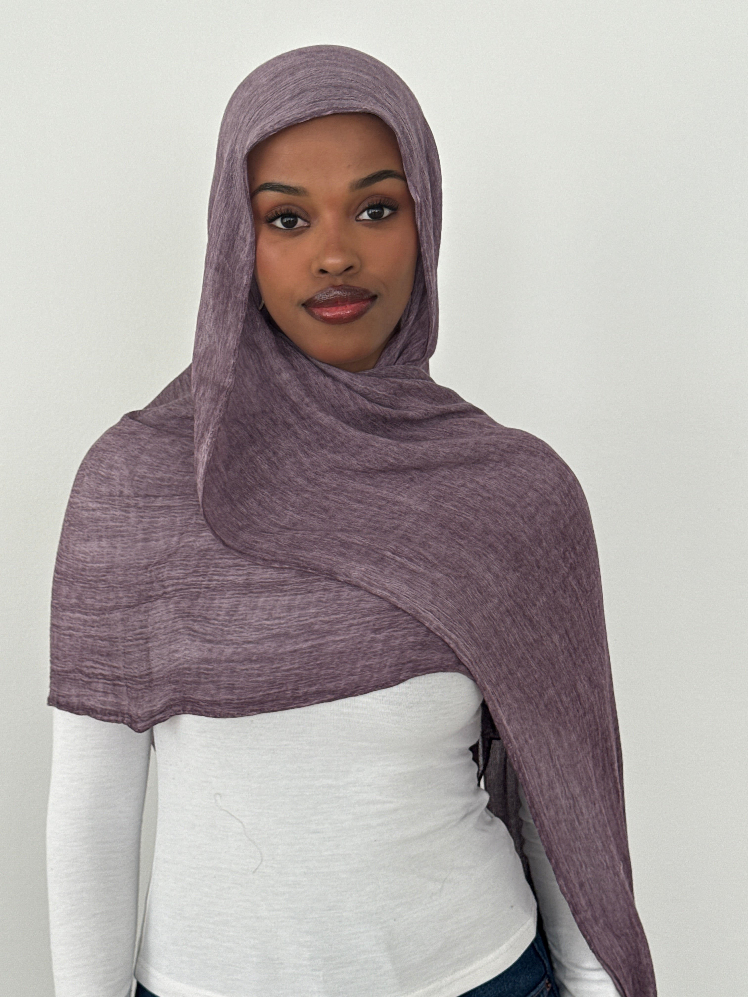 CRINKLE MODAL HIJAB PLUM