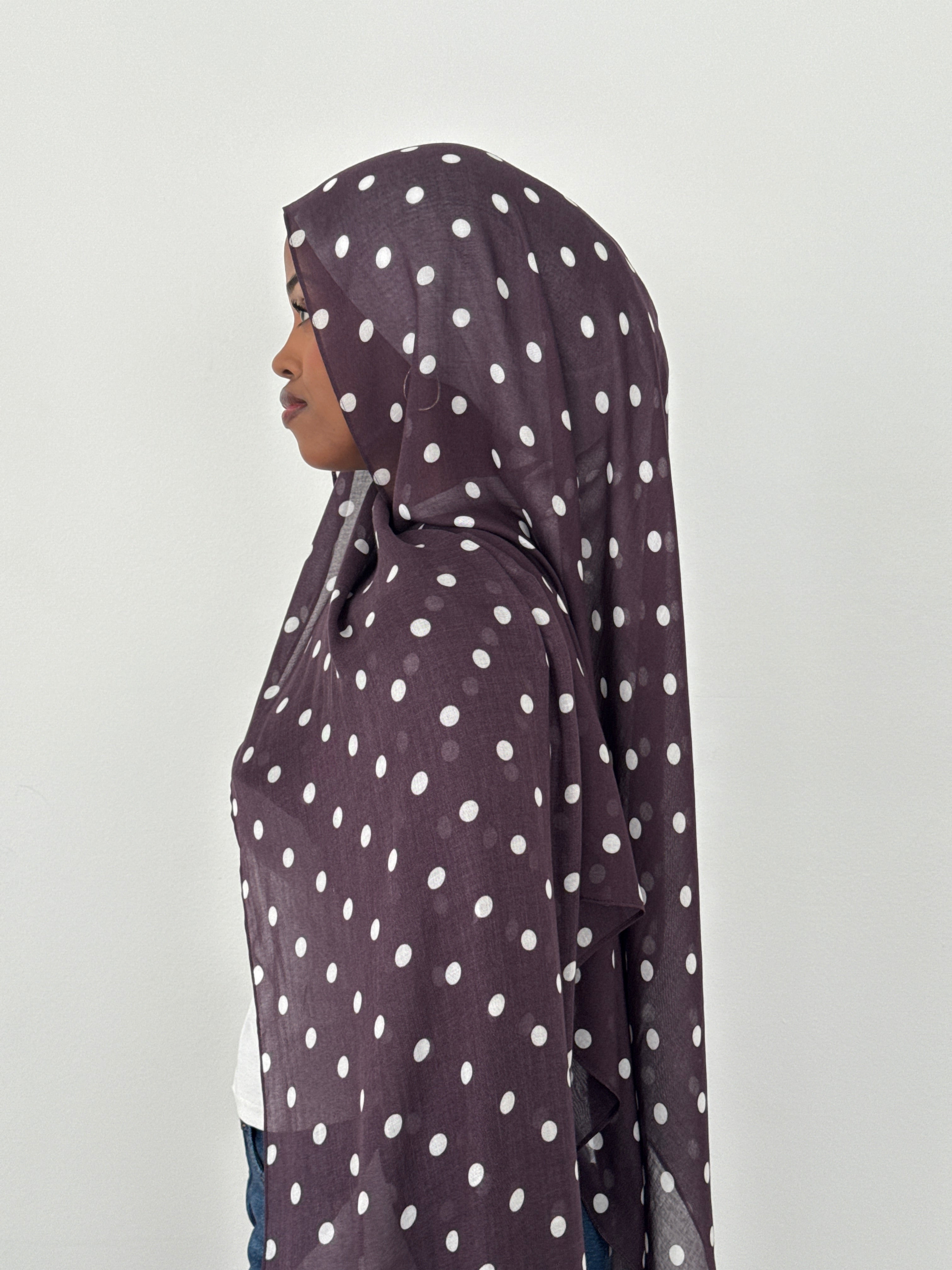 MODAL POLKA DOT DEEP BURGUNDY