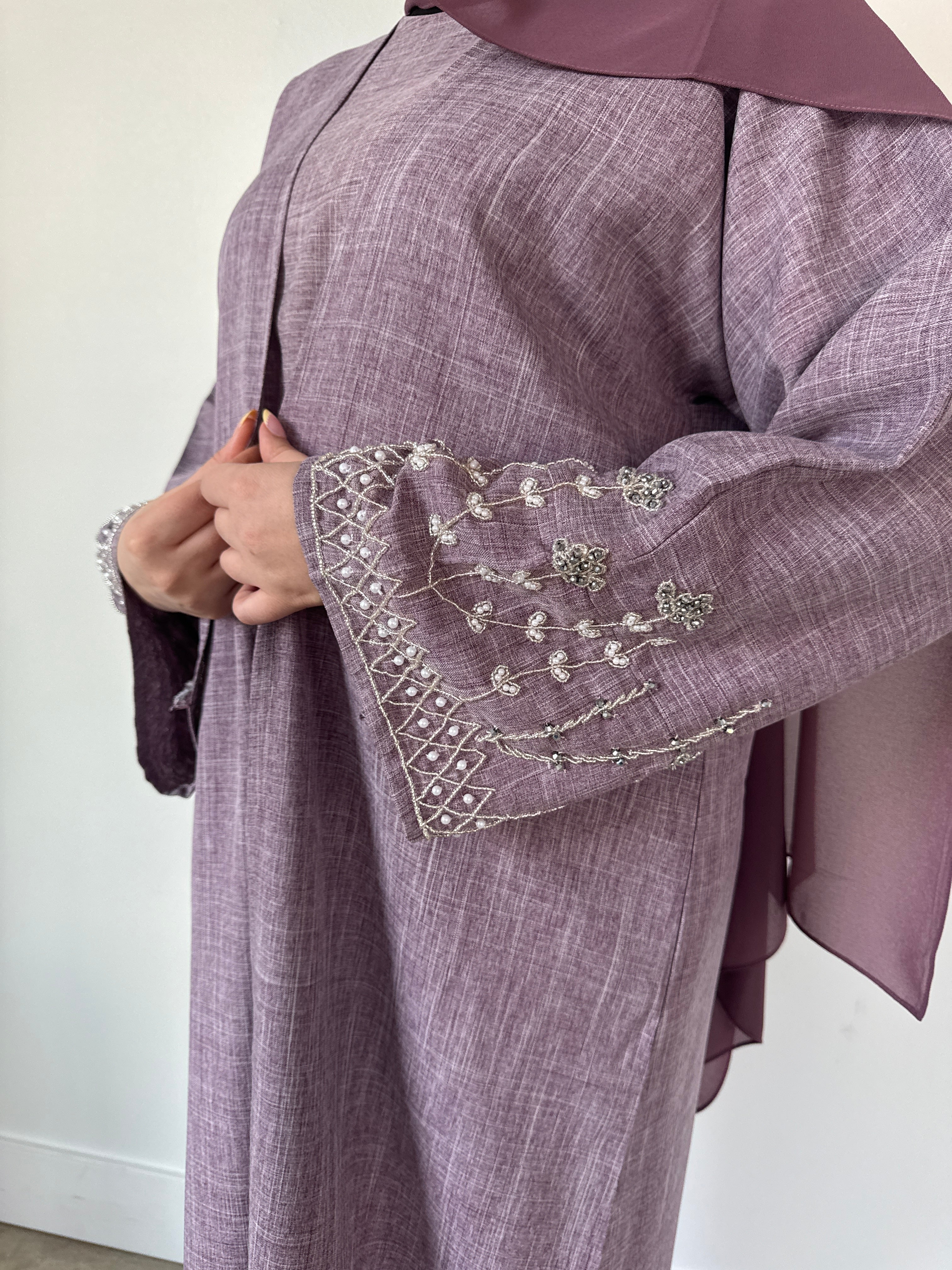 YARA ABAYA SET MAUVE