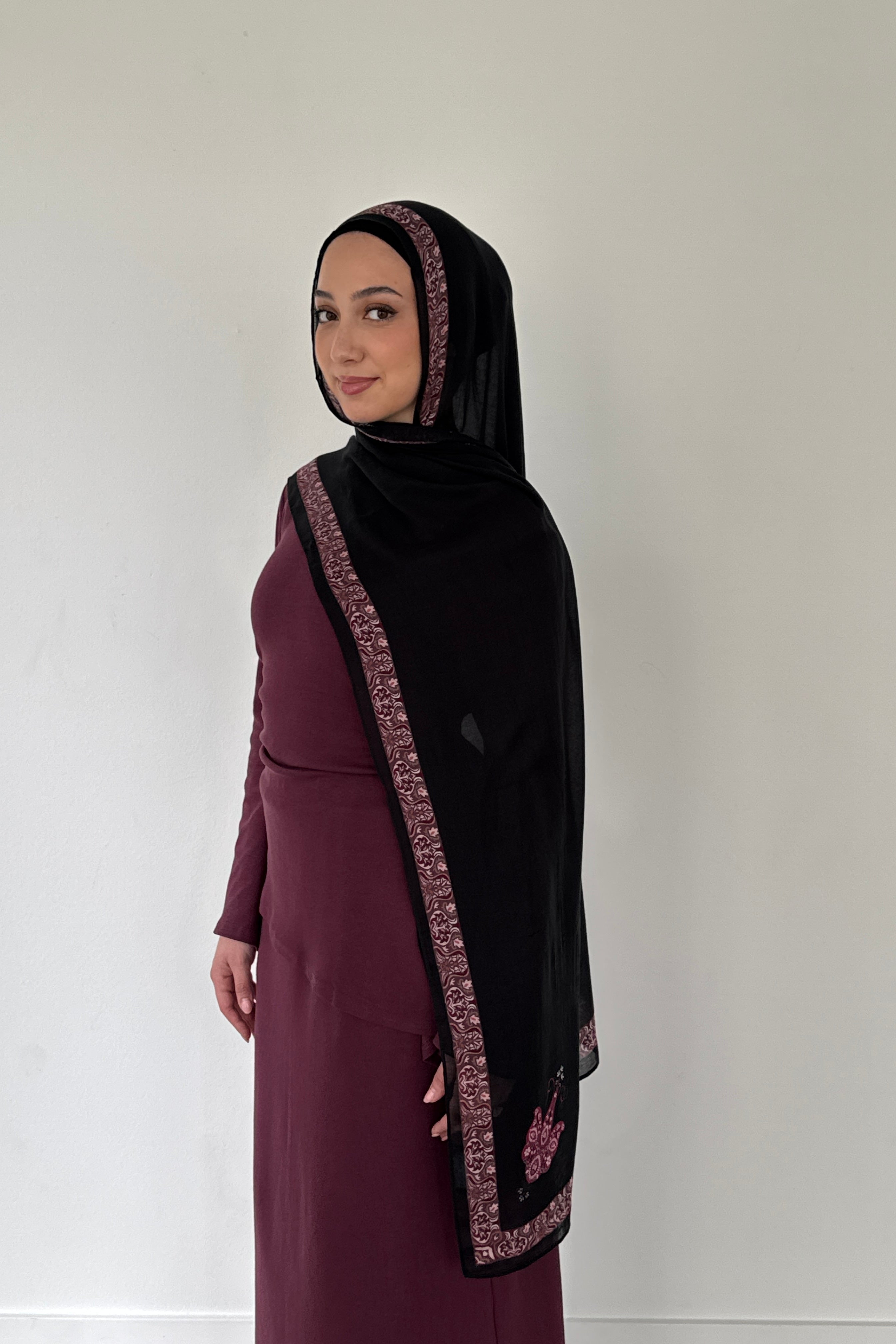 SHAL AL YAMANI MODAL HIJAB BLACK