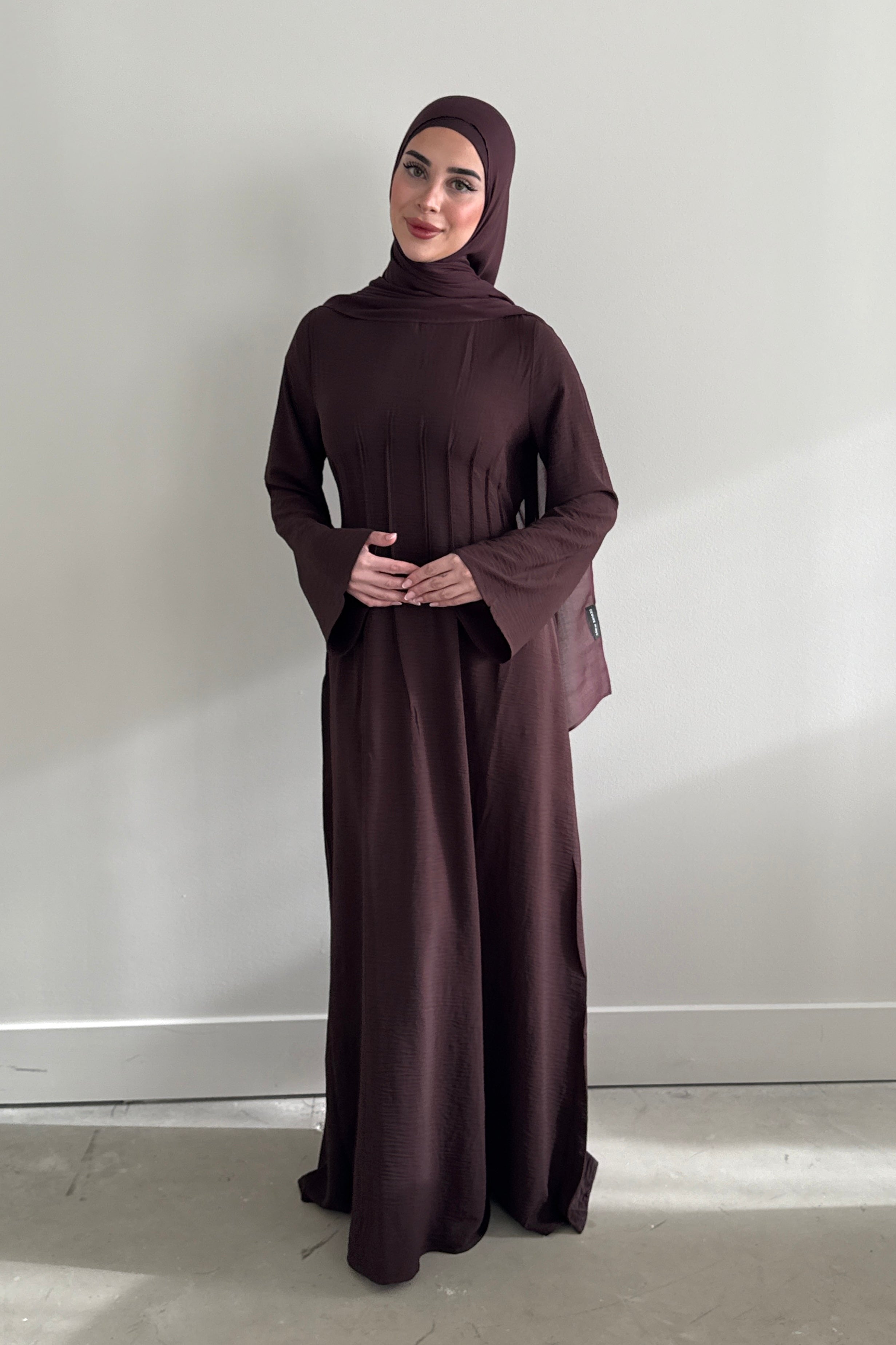 LAYAL DRESS BROWN