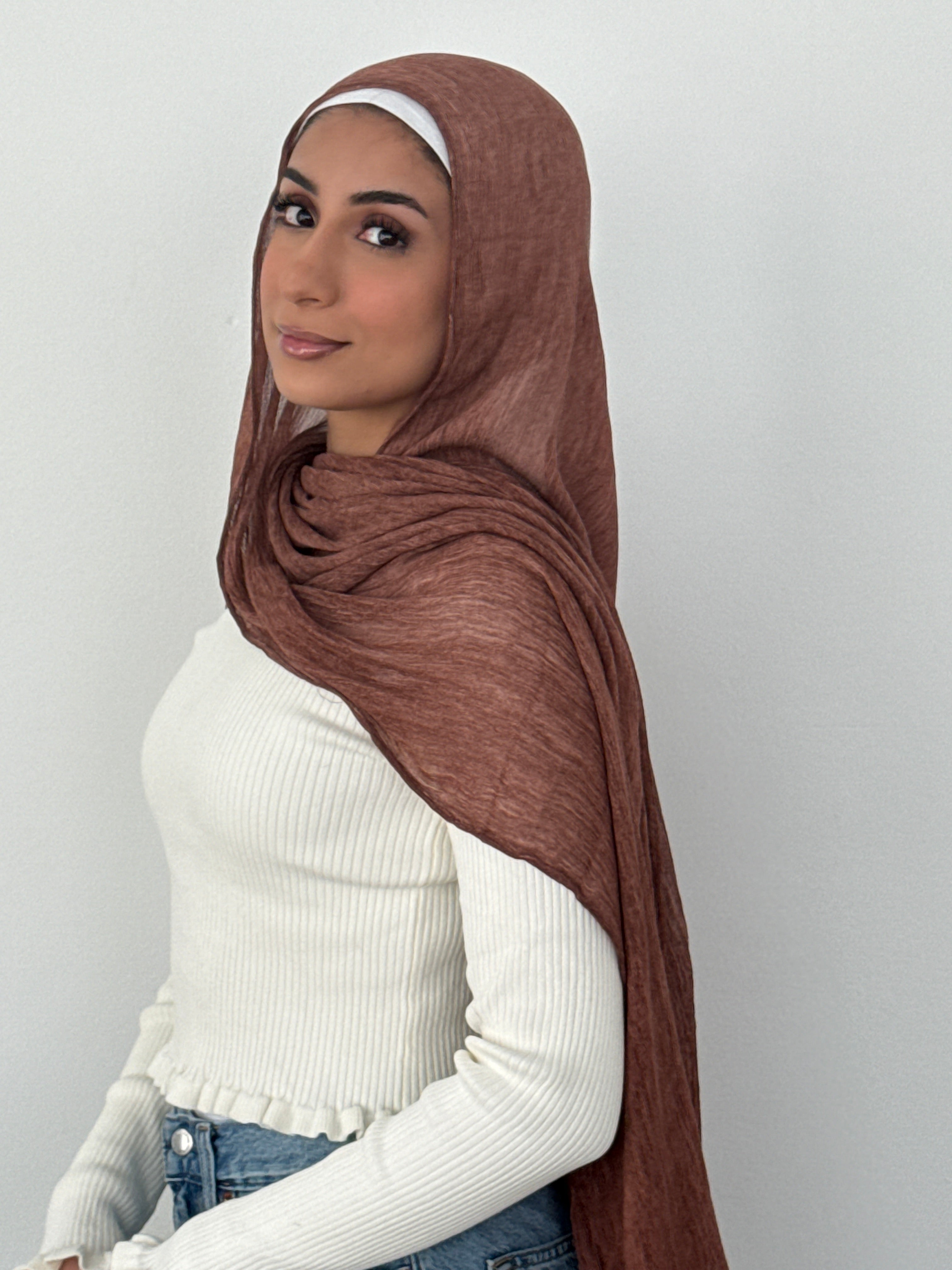 CRINKLE MODAL HIJAB GINGERBREAD