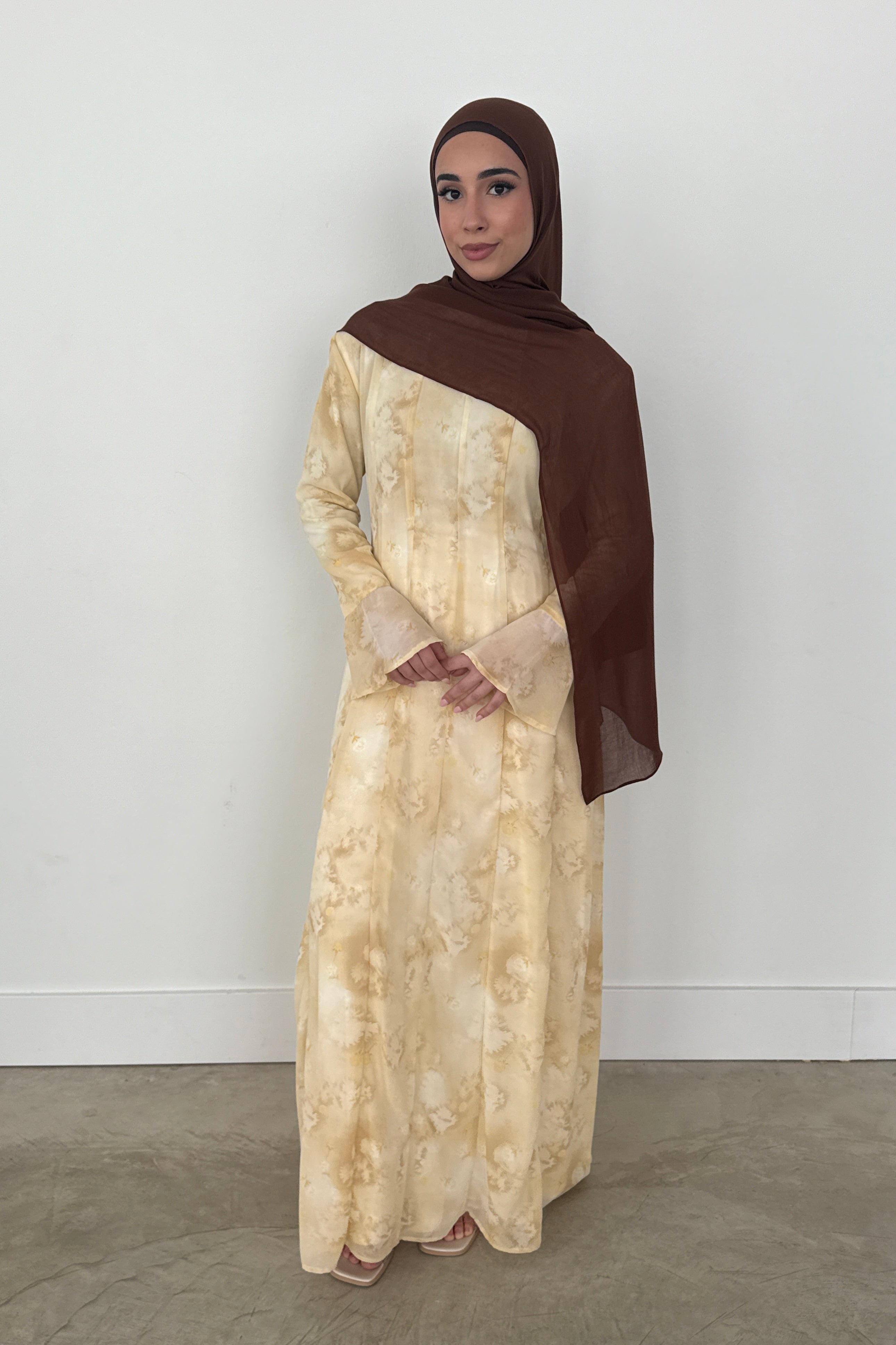 SAFA CHIFFON DRESS YELLOW