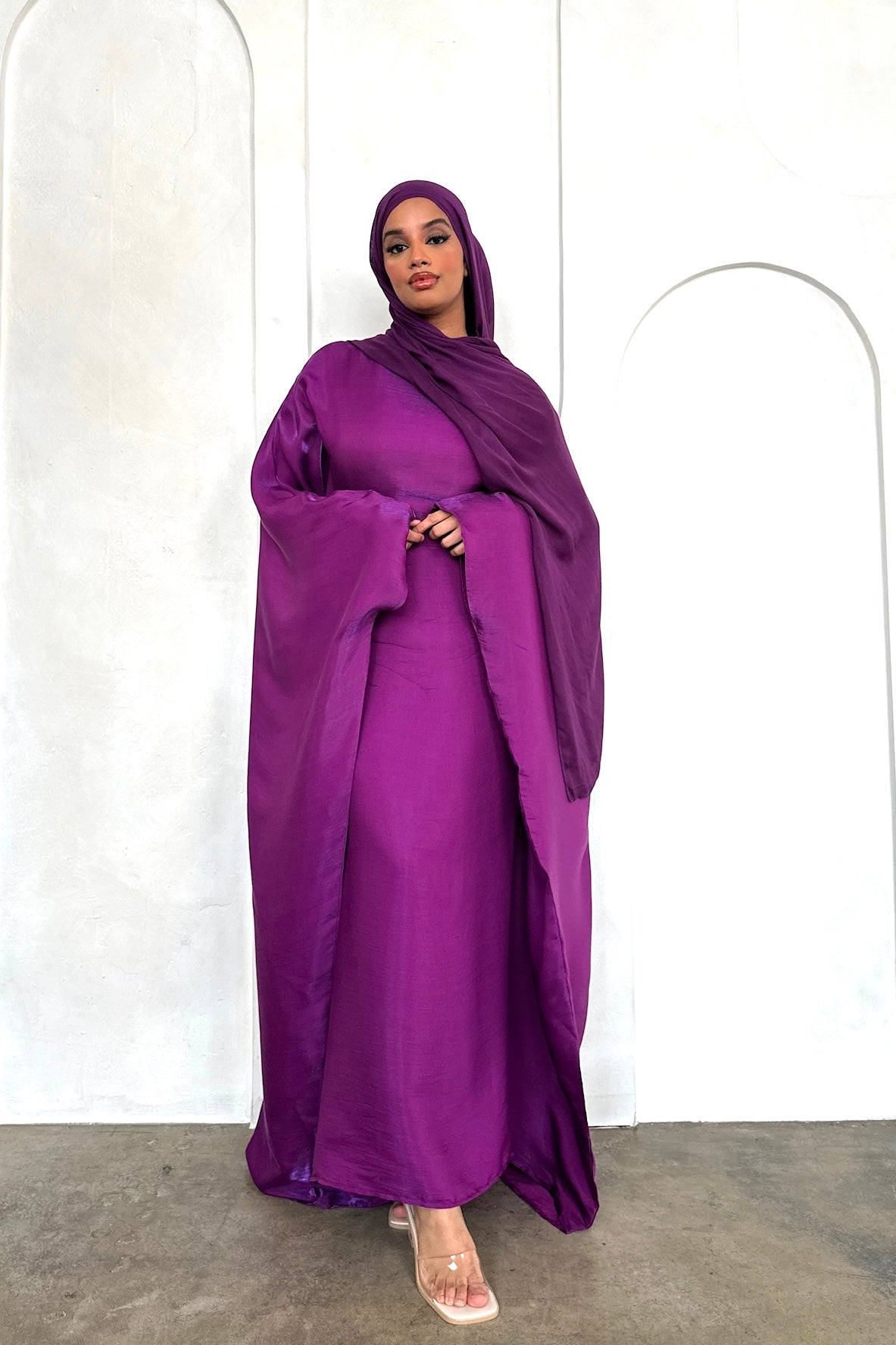 HANEEN BATWING ABAYA PURPLE
