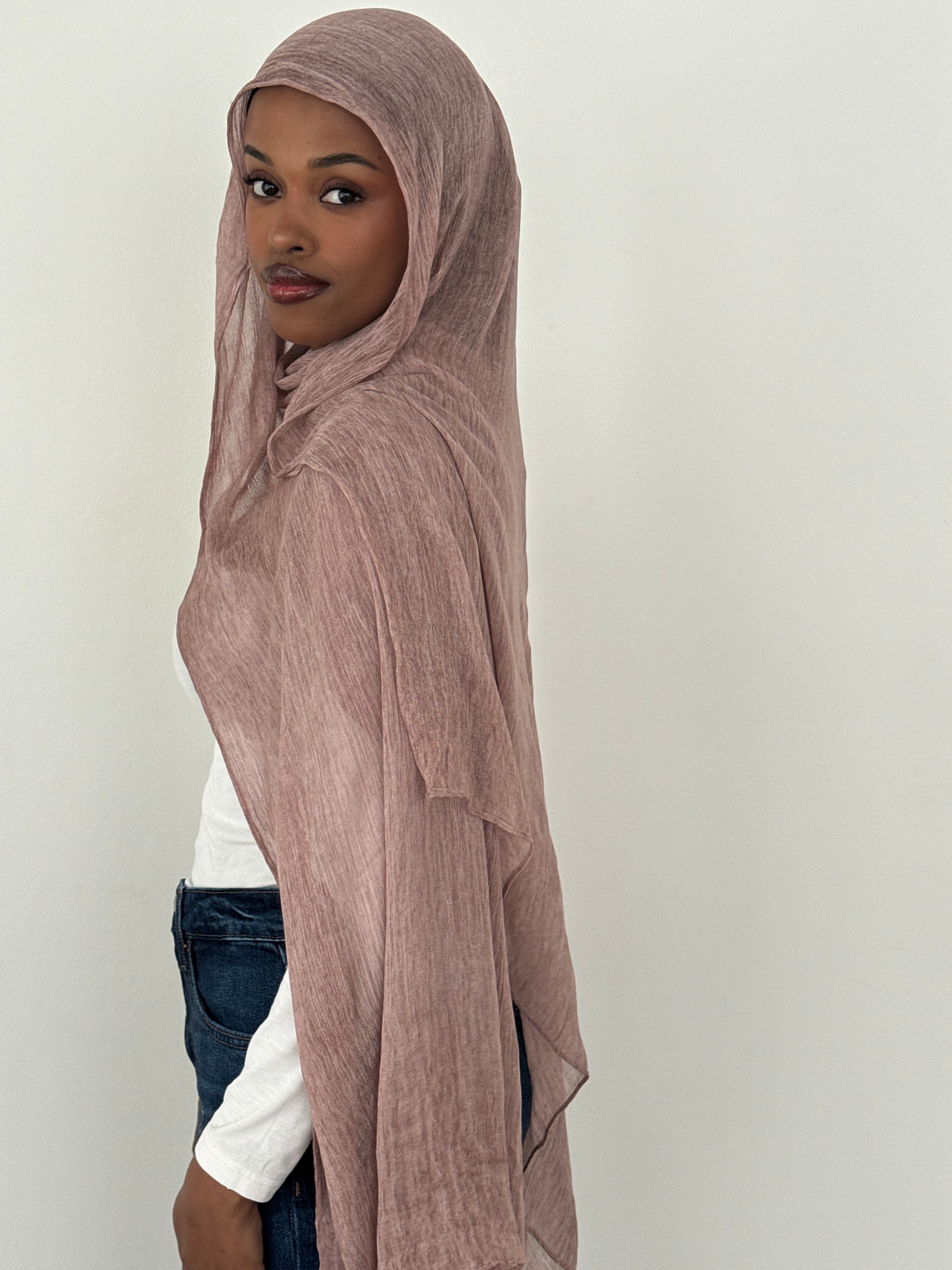 CRINKLE MODAL HIJAB EARTH