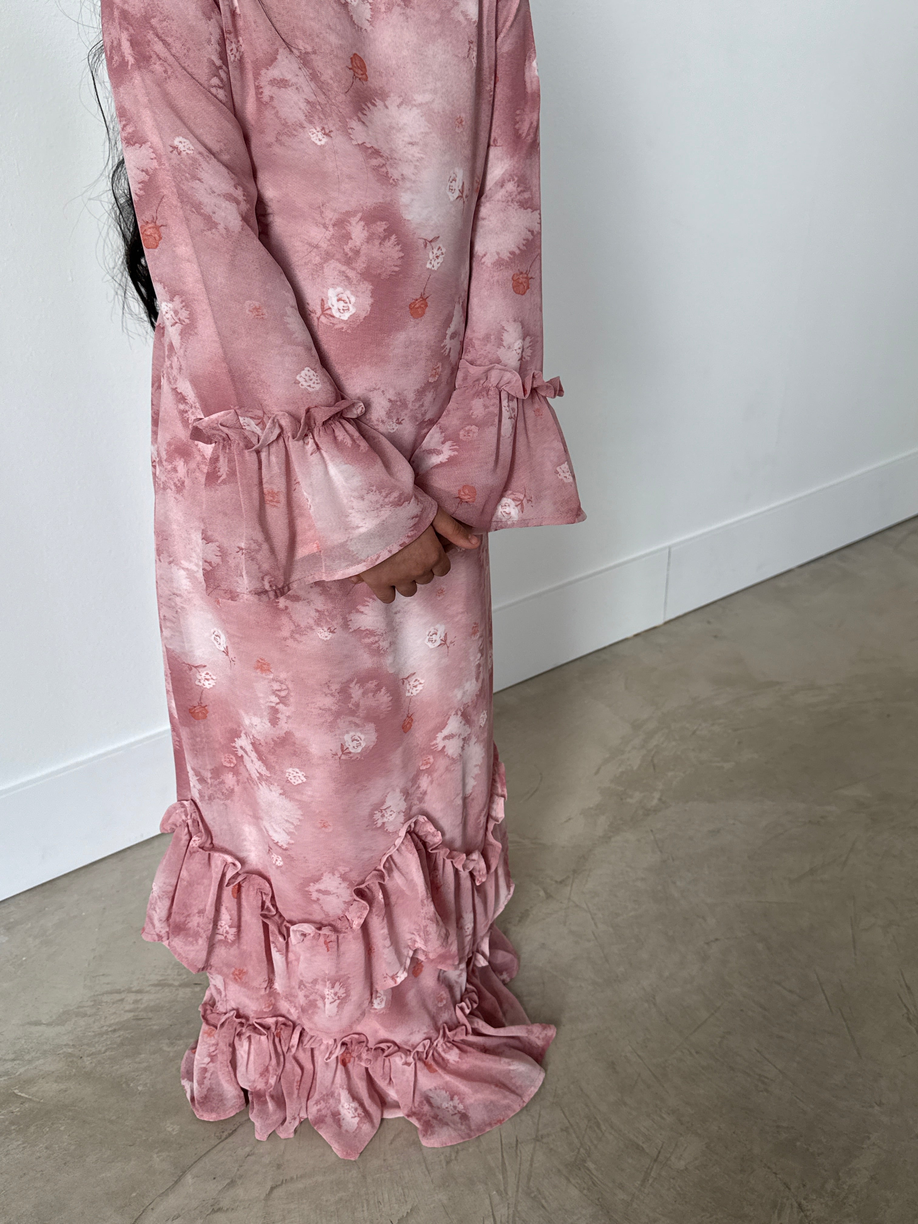 NAHLA CHIFFON DRESS PINK YOUTH